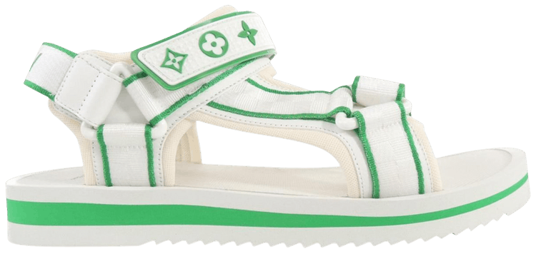 Louis Vuitton Panama Sandal White Green