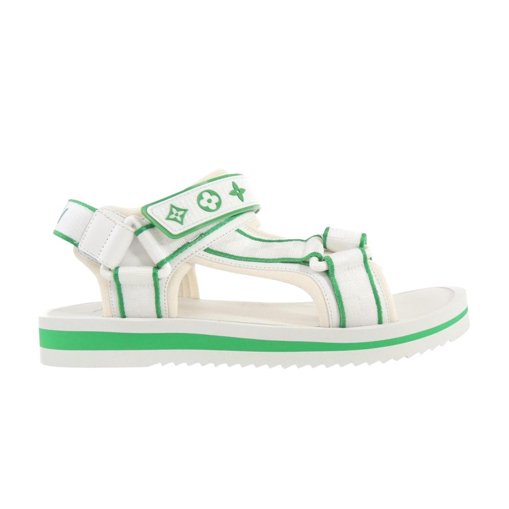 Louis Vuitton Panama Sandal 'White Green' - 1AA4FX
