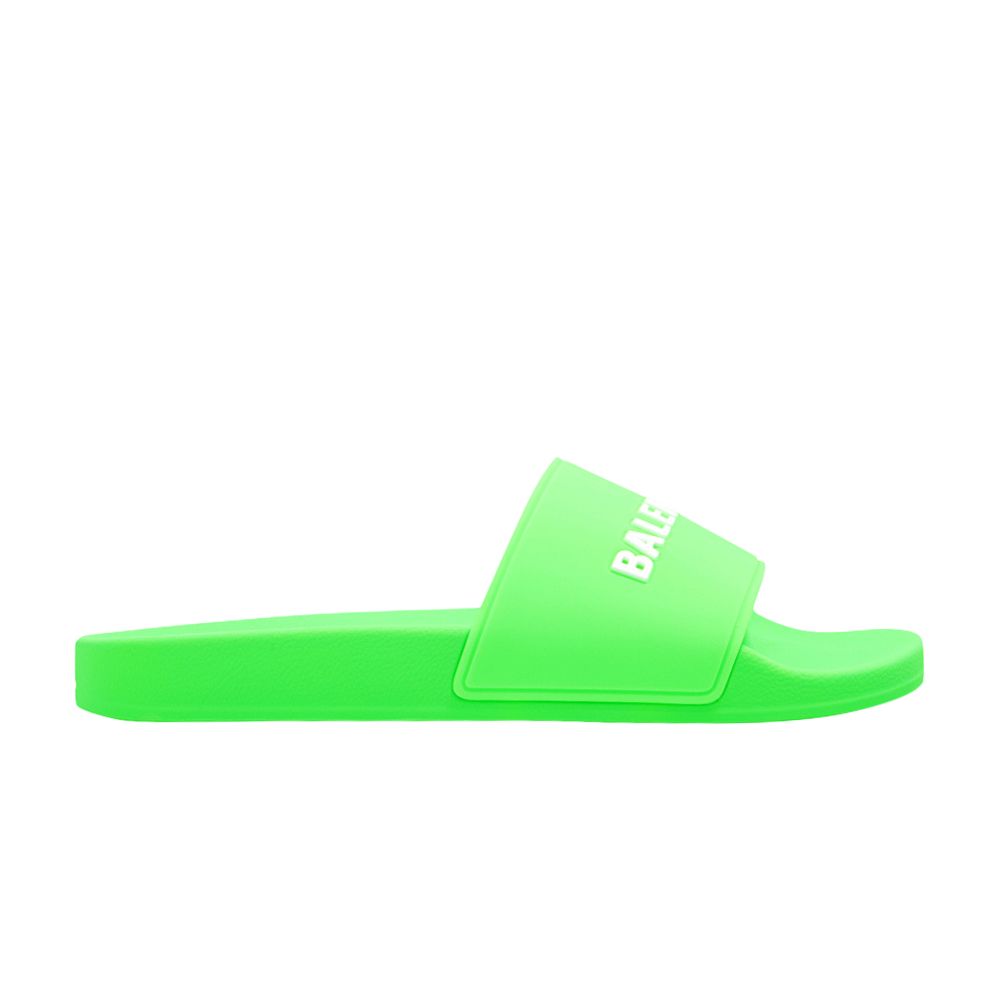 Pre-owned Balenciaga Wmns Slides 'fluo Green' | Women's Size 37