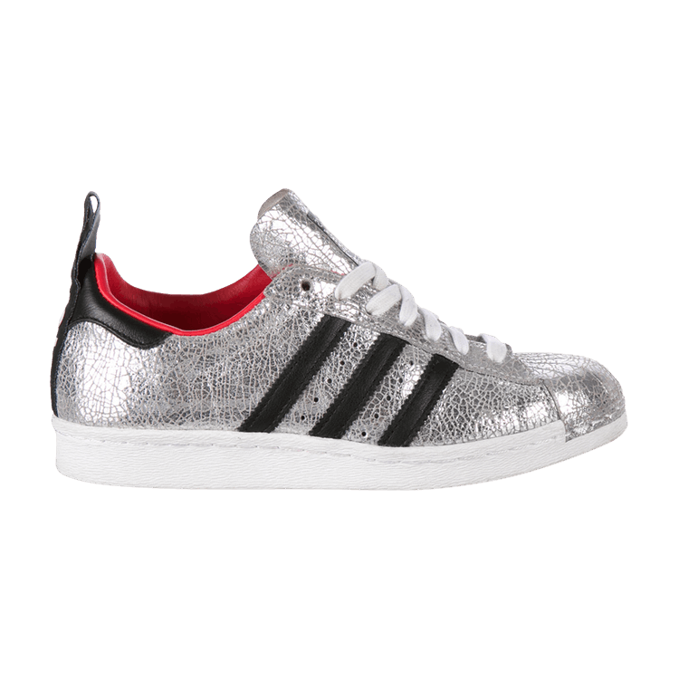 Adidas superstar 80's cracked silver clearance