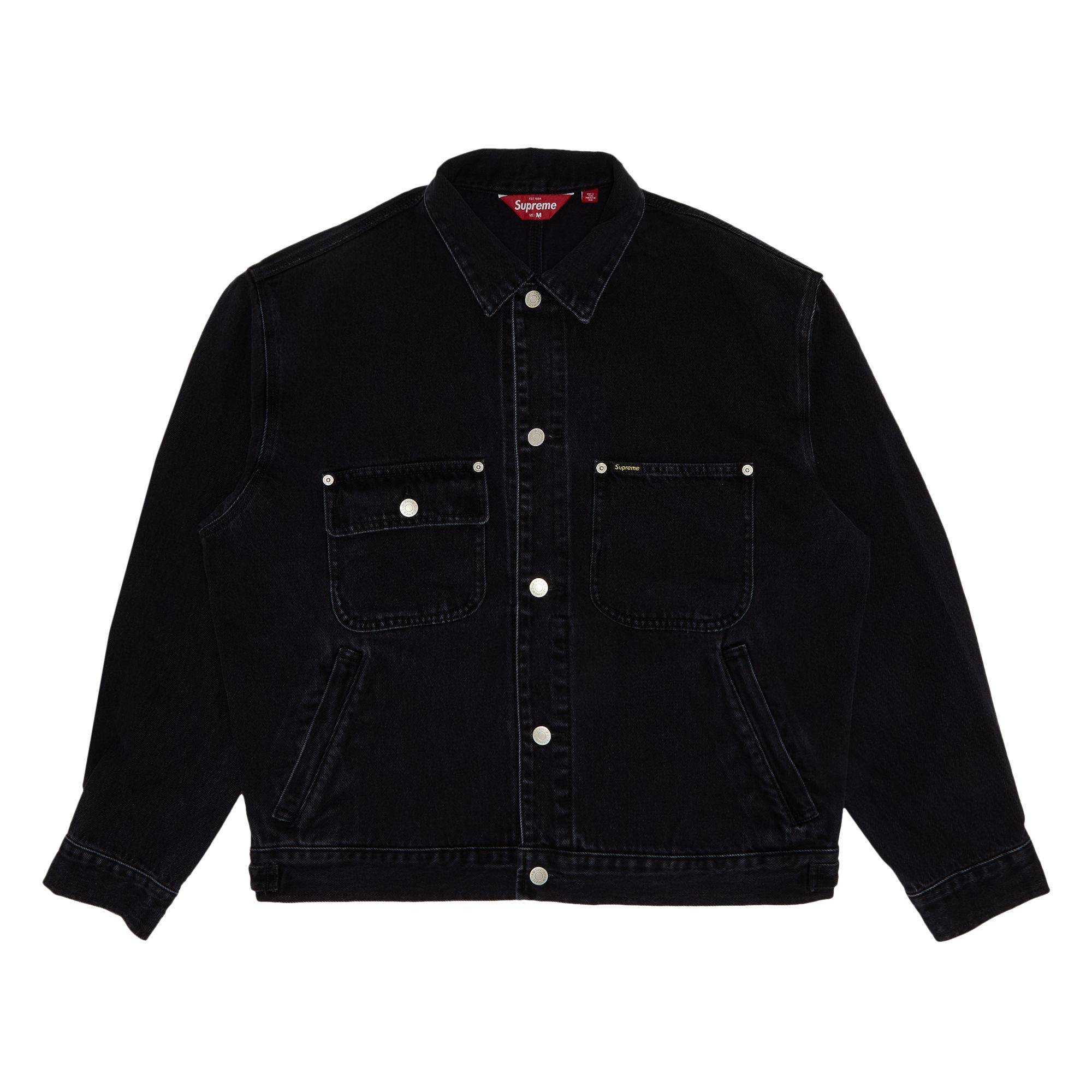 Supreme Denim Chore Trucker Jacket 'Black' | Men's Size XL