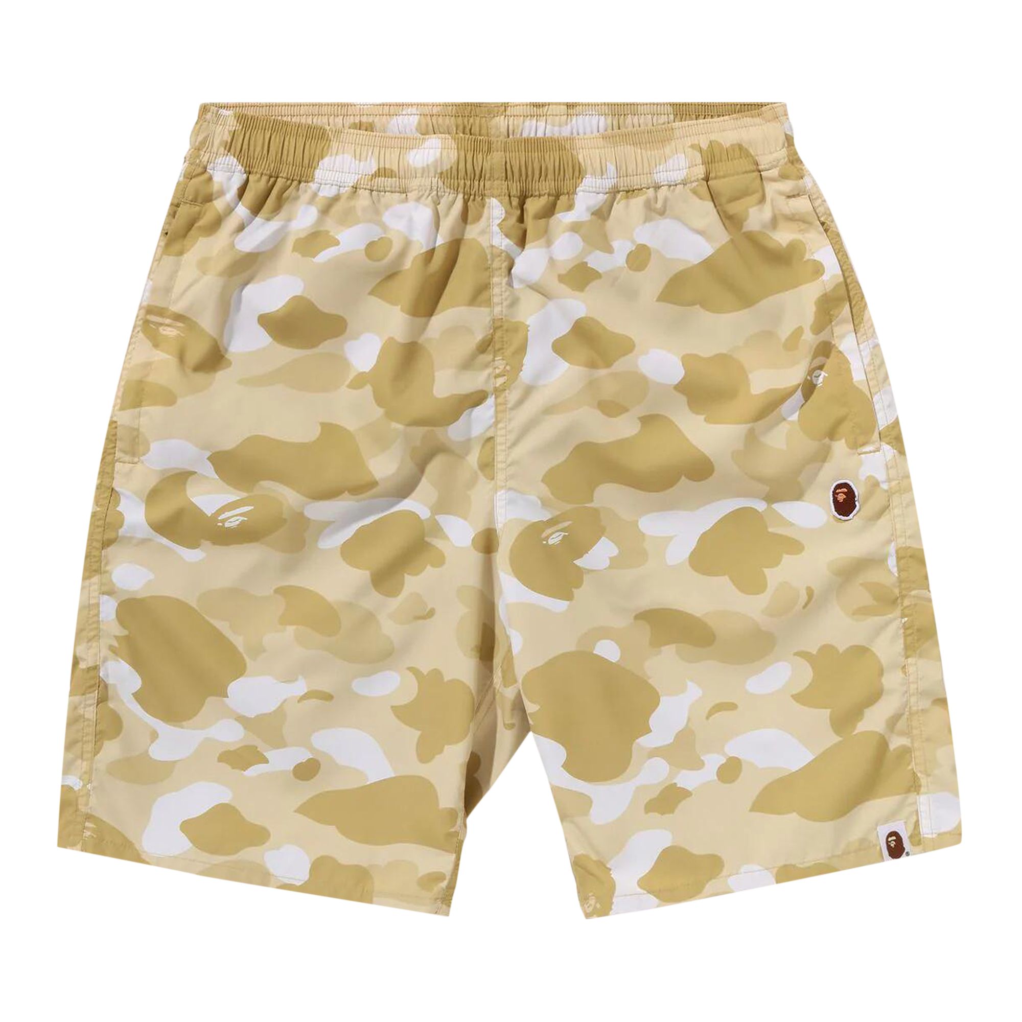 BAPE Color Camo Ape Head One Point Beach Shorts 'Yellow' | Men's Size XL