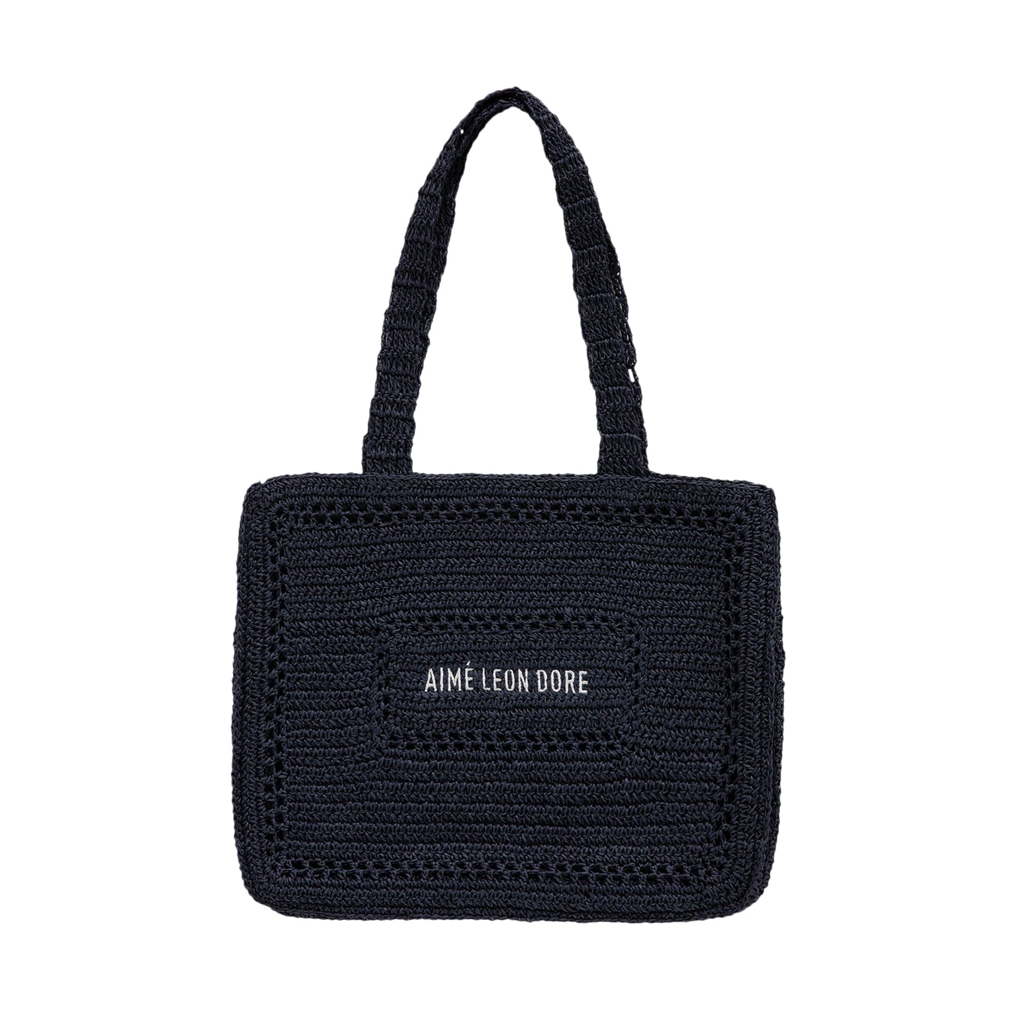 Pre-owned Aimé Leon Dore Crochet Tote Bag 'navy' | Blue | Men's Size Onesize