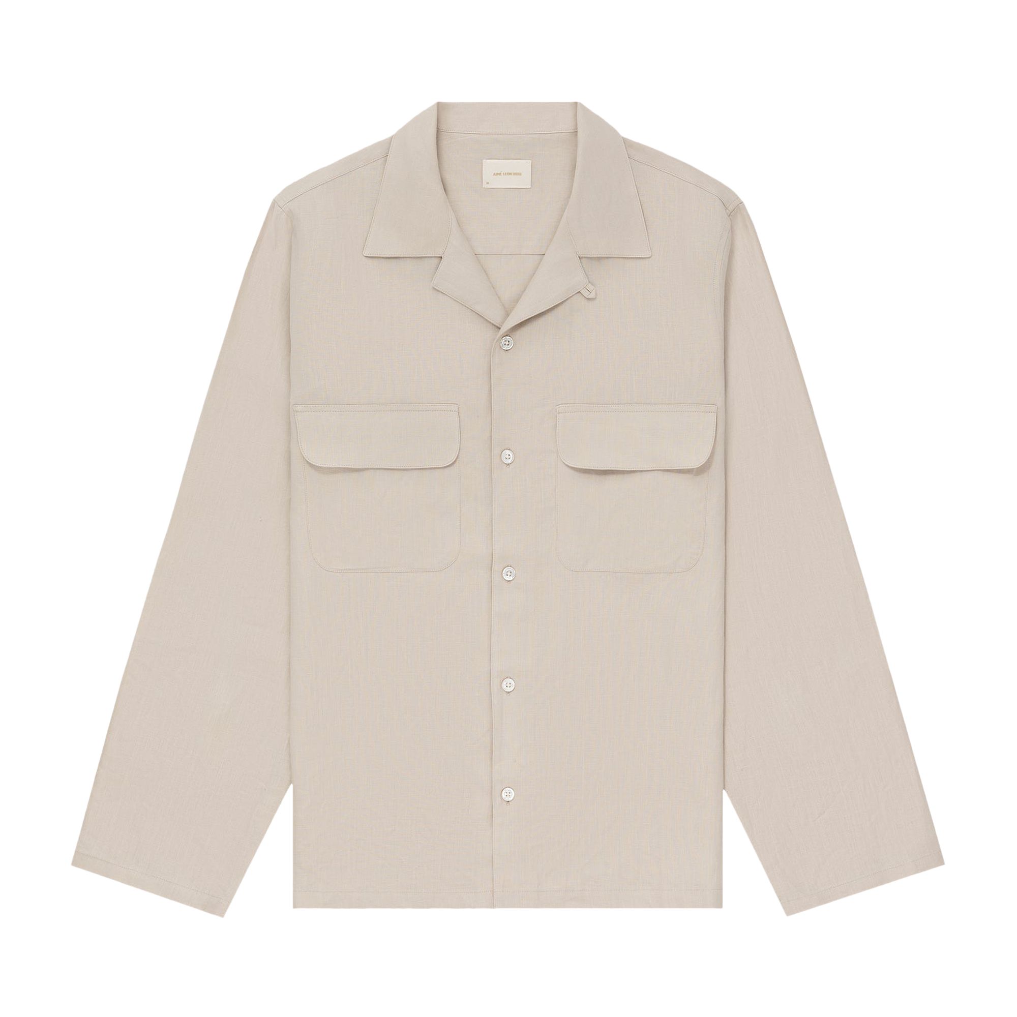 Pre-owned Aimé Leon Dore Linen Safari Shirt 'natural' | Cream | Men's Size M In White