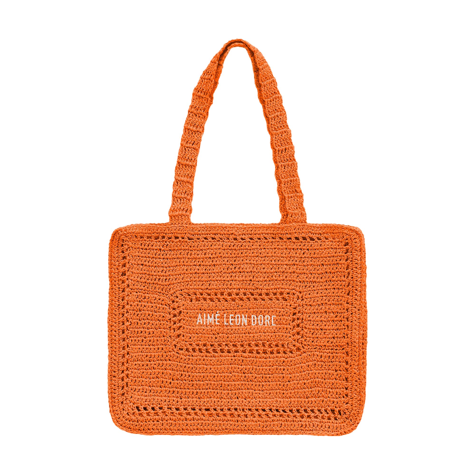 Pre-owned Aimé Leon Dore Crochet Tote Bag 'orange' | Men's Size Onesize