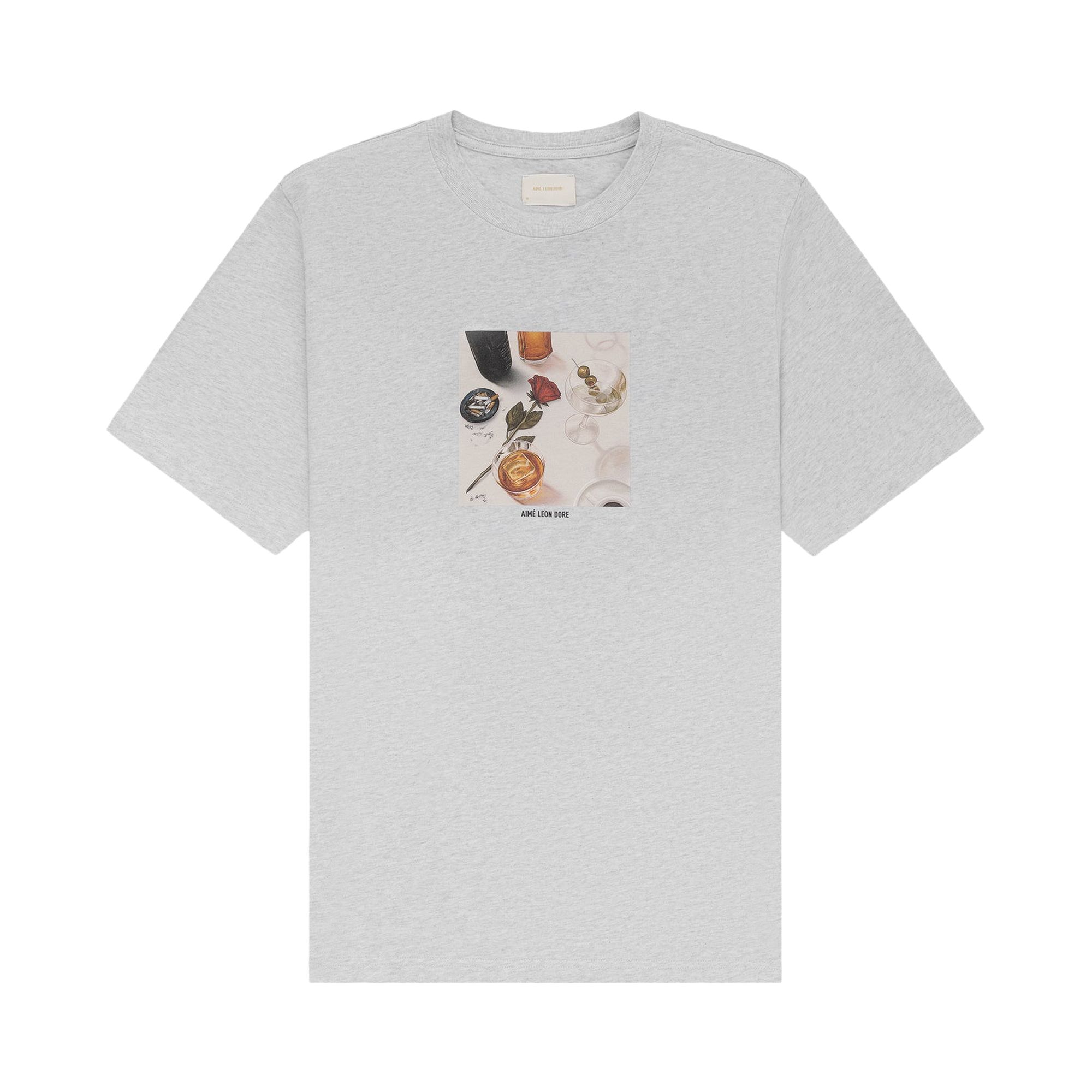 Pre-owned Aimé Leon Dore Dinner Scene Tee 'silver Mx' | Grey | Men's Size Xl