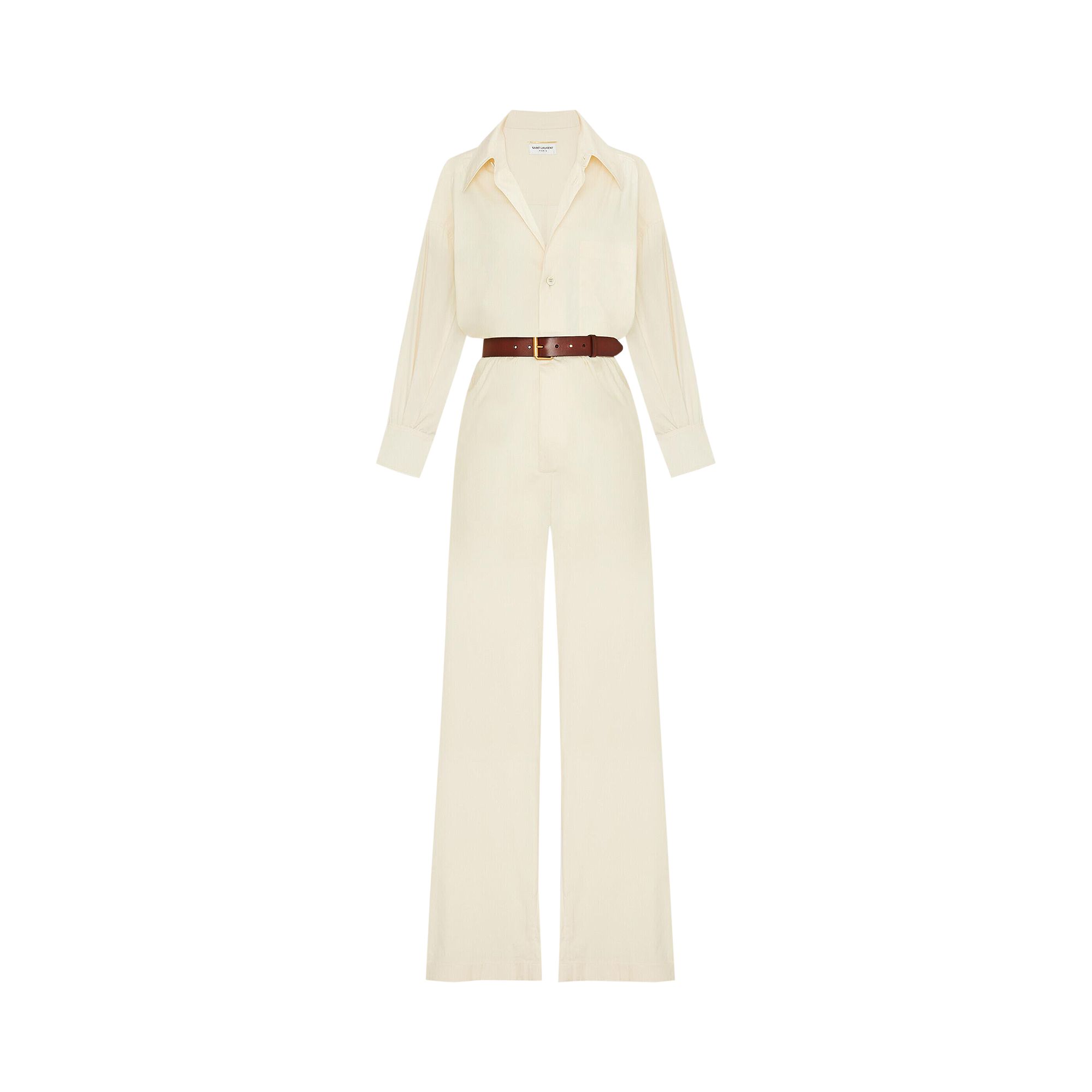 Saint Laurent Jumpsuit 'Blanc Casse' | White | Women's Size Onesize