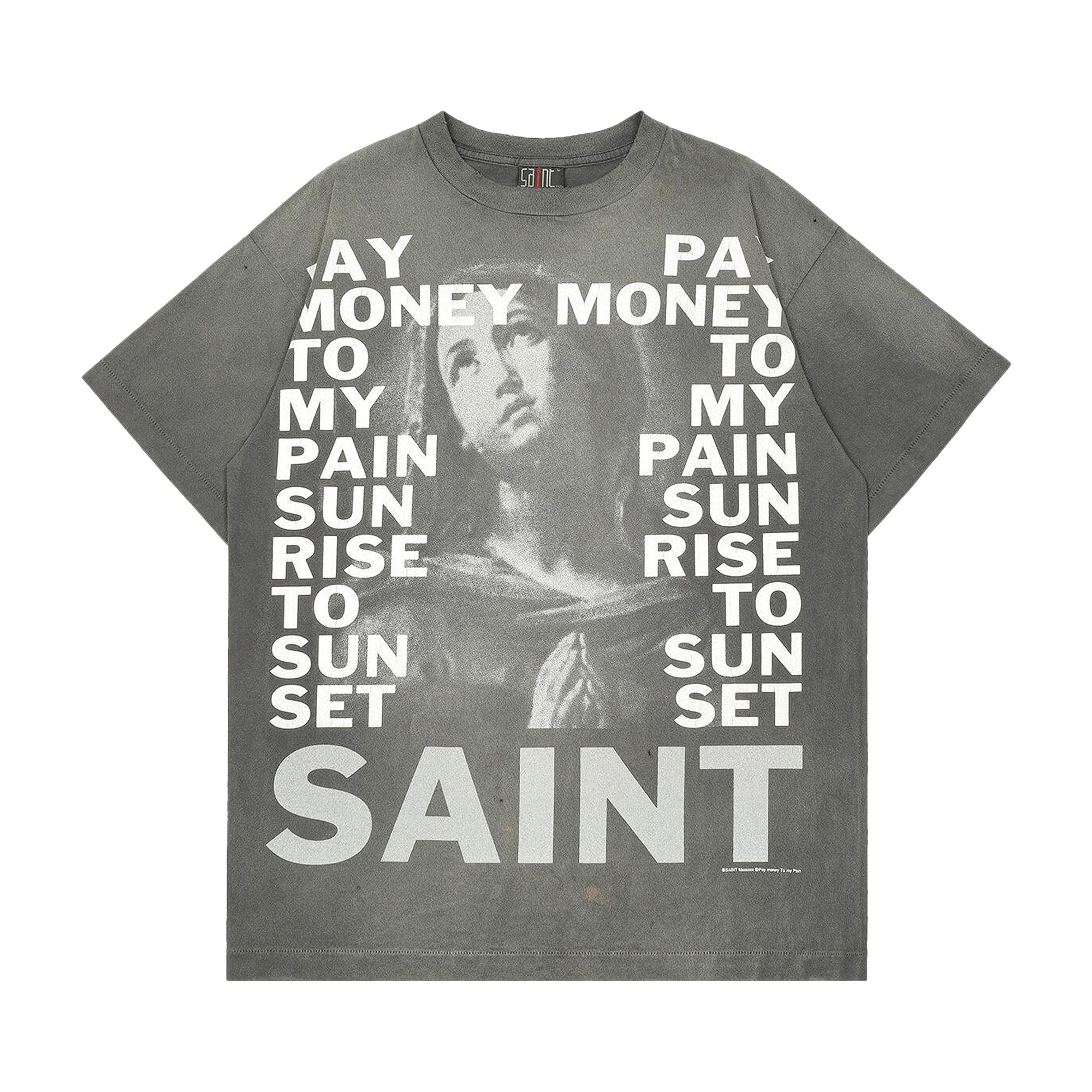 Pre-owned Saint Michael Stay Real Short-sleeve Tee 'black' | Men's Size L