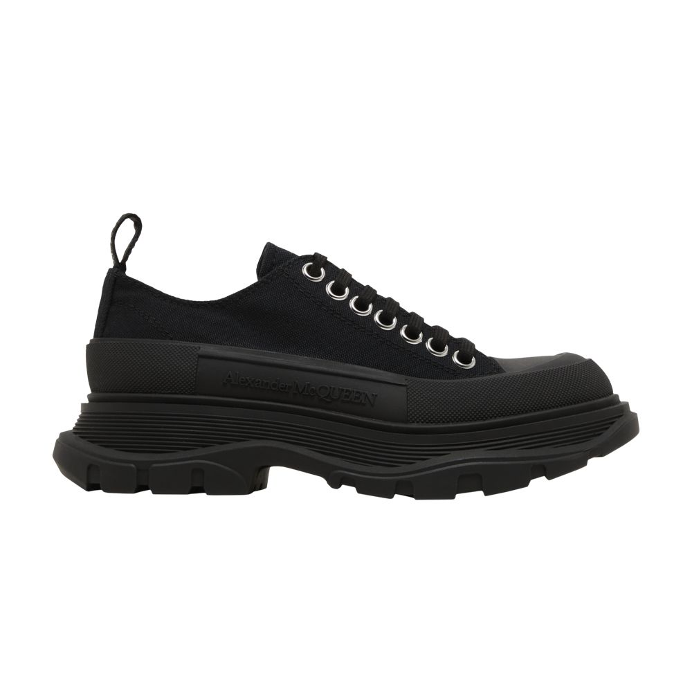 Pre-owned Alexander Mcqueen Wmns Tread Slick Lace Up 'triple Black' | Women's Size 40.5