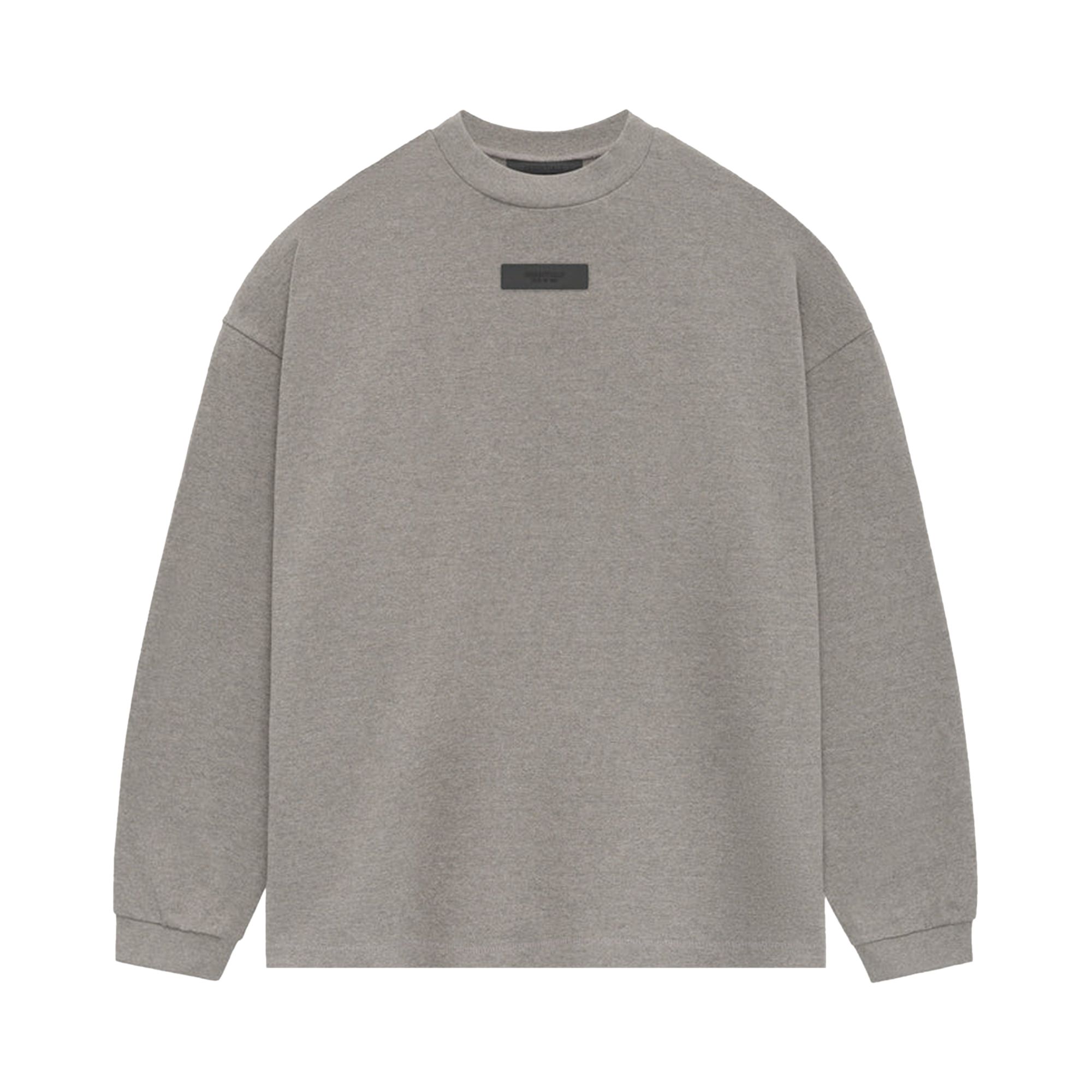 Pre-owned Essentials Fear Of God Long-sleeve Tee 'heather Grey' | Men's Size M