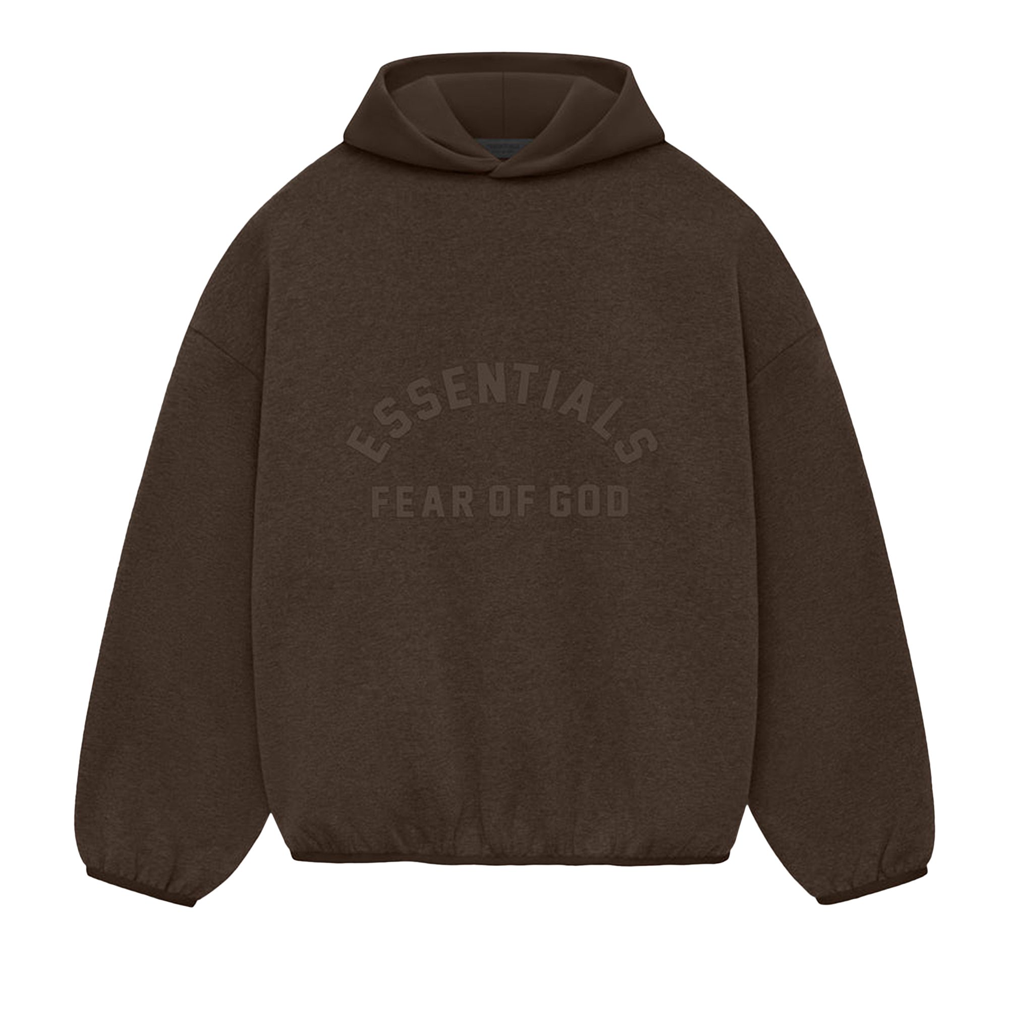 Fear of God Essentials Nylon Fleece Hoodie 'Heather Wood/Wood' | Grey | Men's Size S