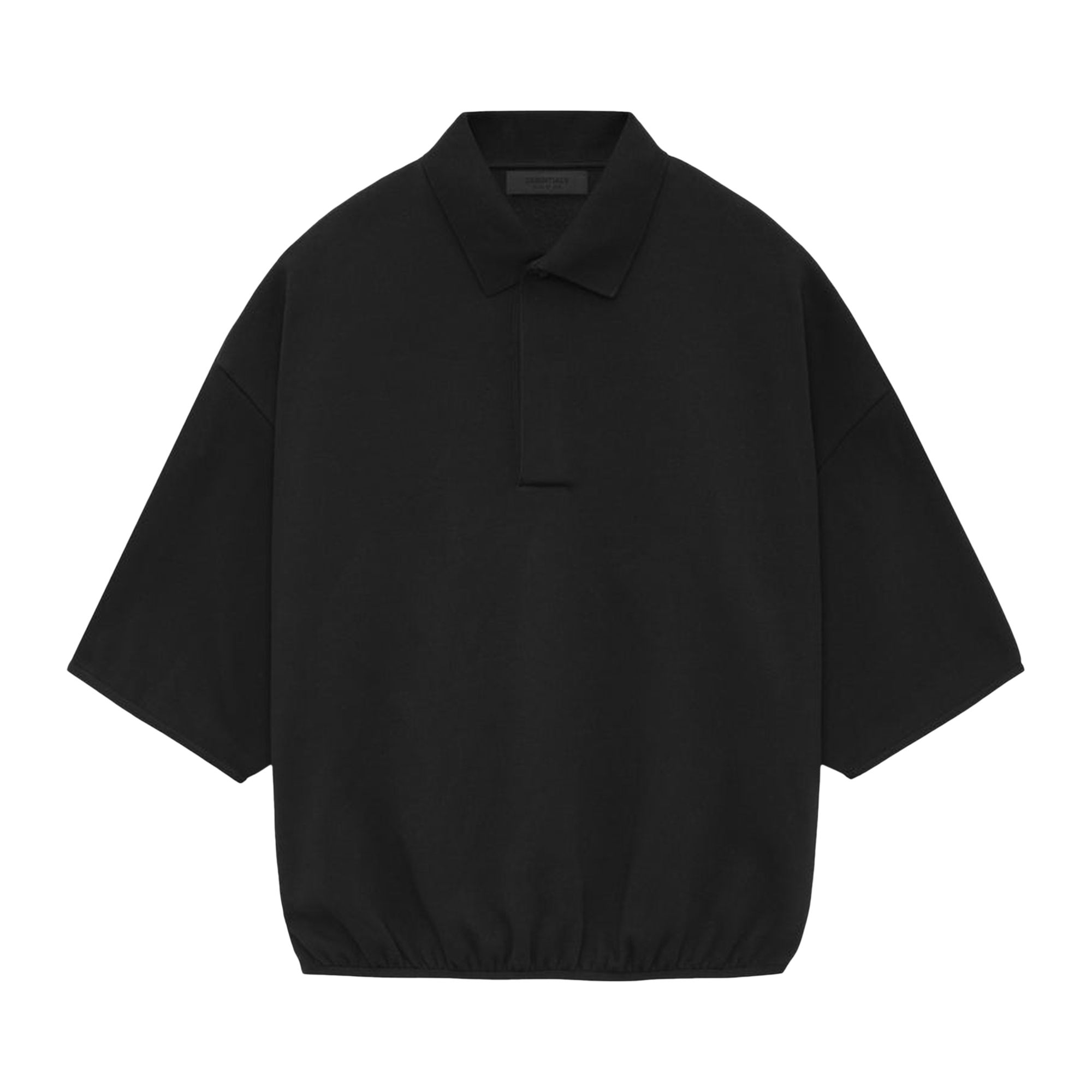 Pre-owned Essentials Fear Of God 3/4 Sleeve Polo 'black'