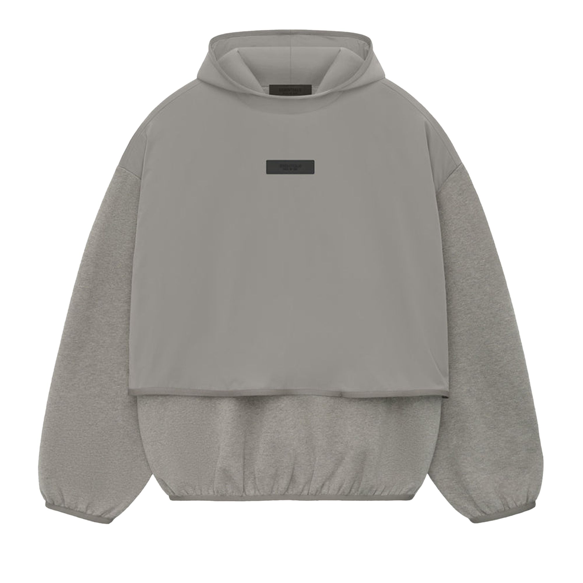 Pre-owned Essentials Fear Of God Nylon Fleece Hooded Sweatshirt 'dust/heather Grey' | Men's Size Xl
