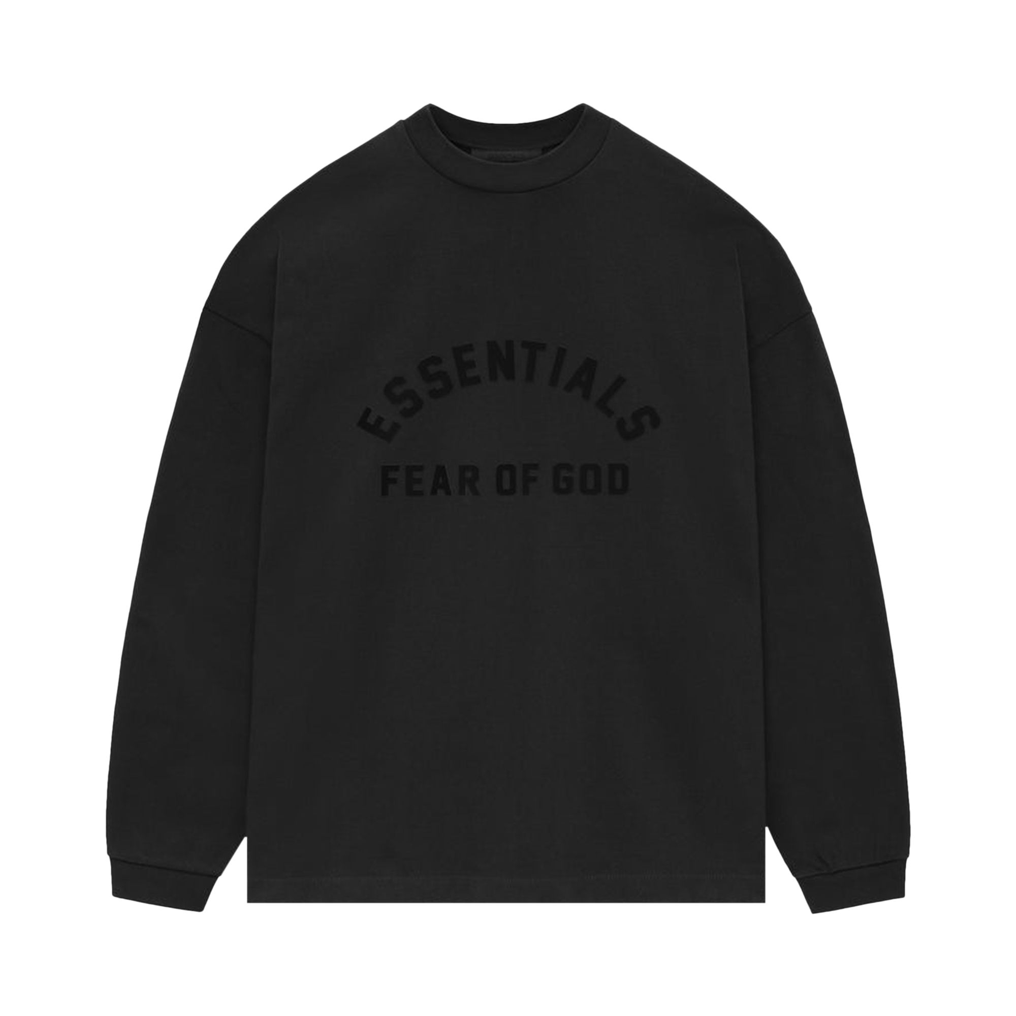Pre-owned Essentials Fear Of God Heavy Long-sleeve Tee 'black' | Men's Size M