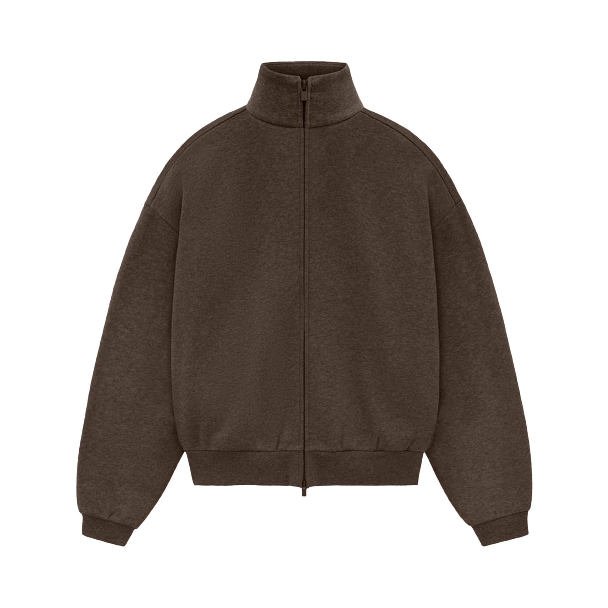 Pre-owned Essentials Fear Of God Zip Up Jacket 'heather Wood' In Brown