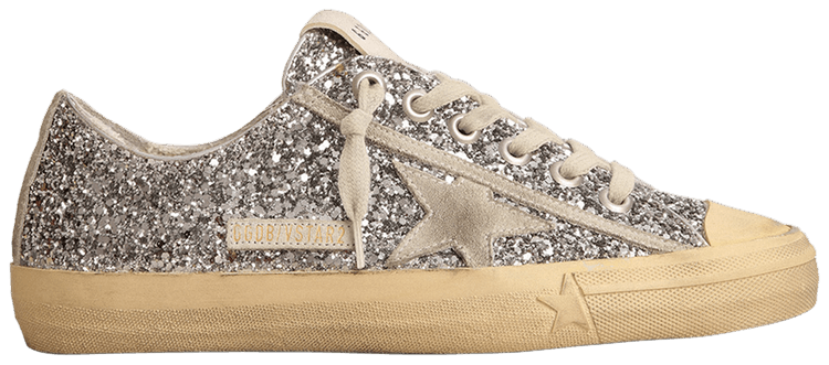 Golden Goose Wmns V Star LTD Silver Ice Glitter