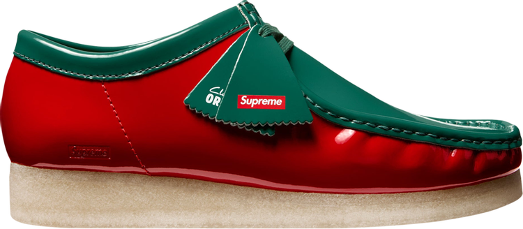 Supreme x Wallabee 'Patent Leather Pack - Green Red'