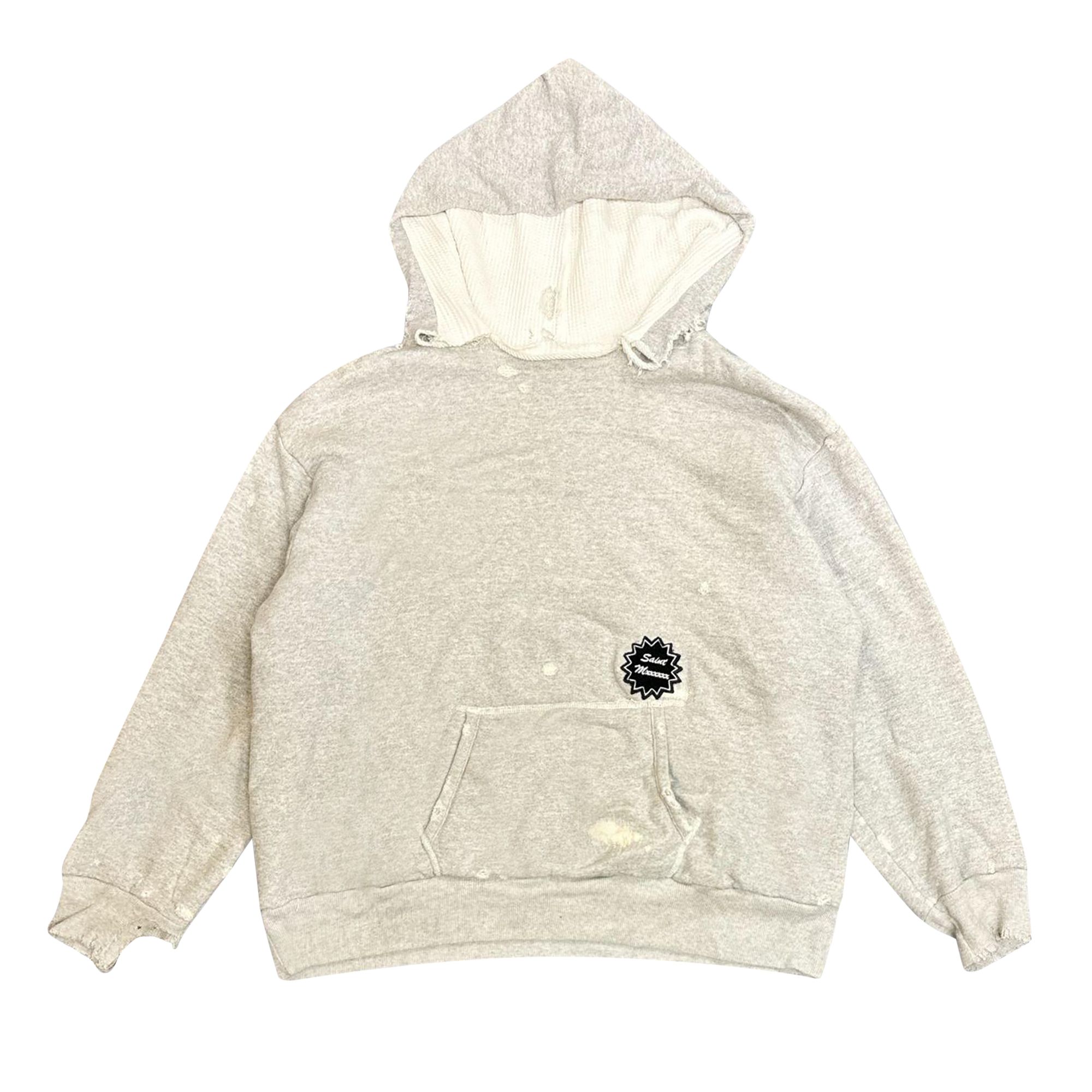 Pre-owned Saint Mxxxxxx Double Face Hoodie 'grey' | Men's Size L