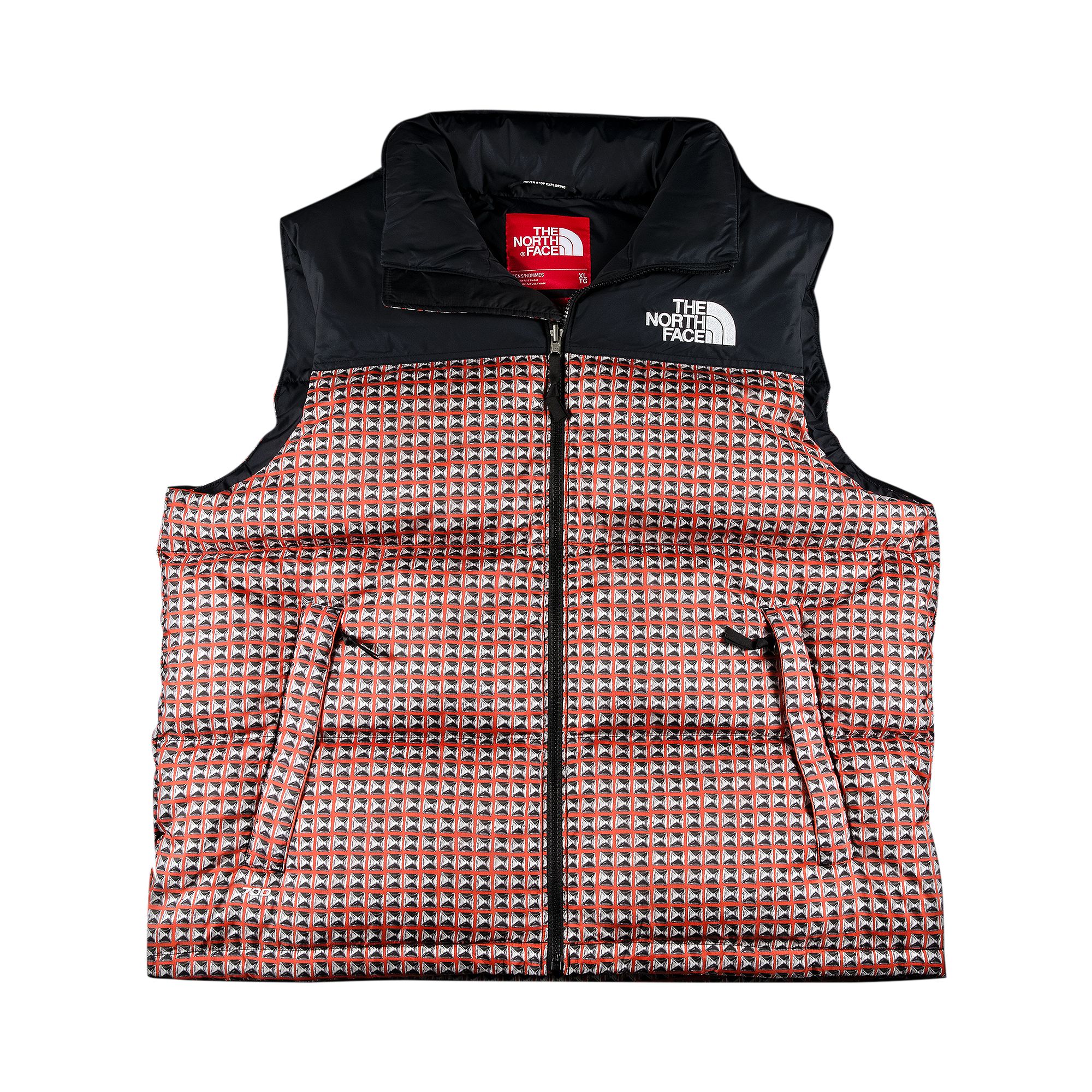 Supreme x The North Face Studded Nuptse Vest 'Red' | Men's Size L