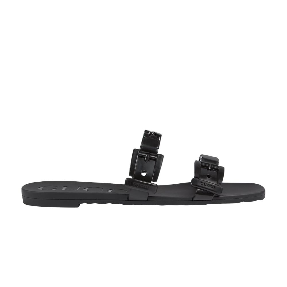 Gucci Wmns Rubber Slide 'Black Rubber Chain' | Women's Size 2