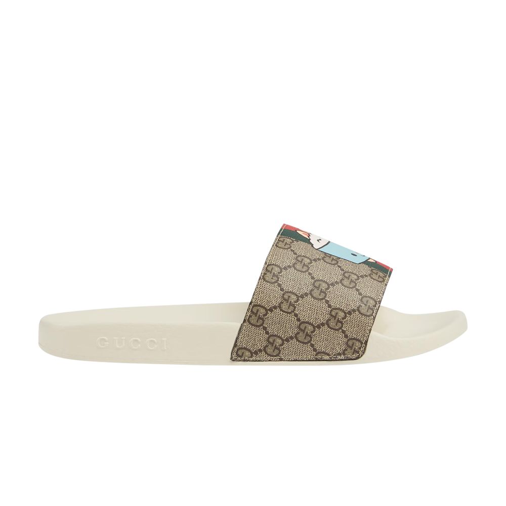 Pre-owned Gucci Animal Web Slides 'beige' | Tan | Men's Size 8