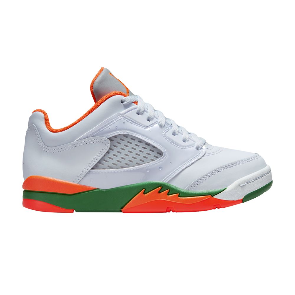 Pre-owned Air Jordan 5 Retro Low Ps 'hurricanes' | Grey | Kid's Size 11.5
