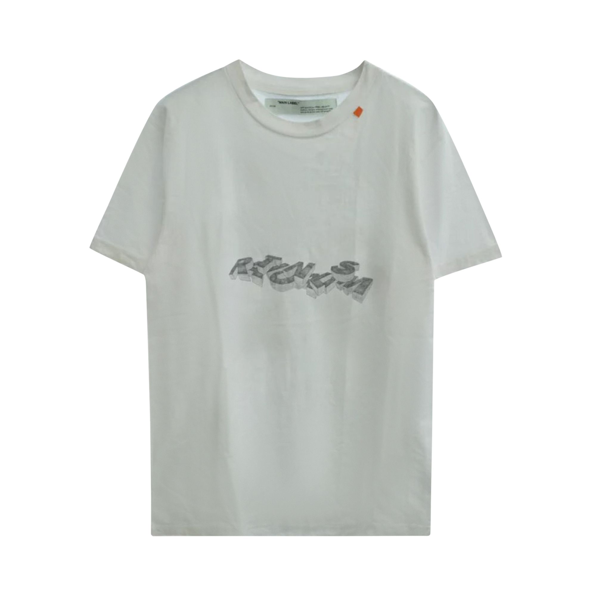 Off-White 3D Pencil Short-Sleeve Slim Tee 'White/Black' | Men's Size XS