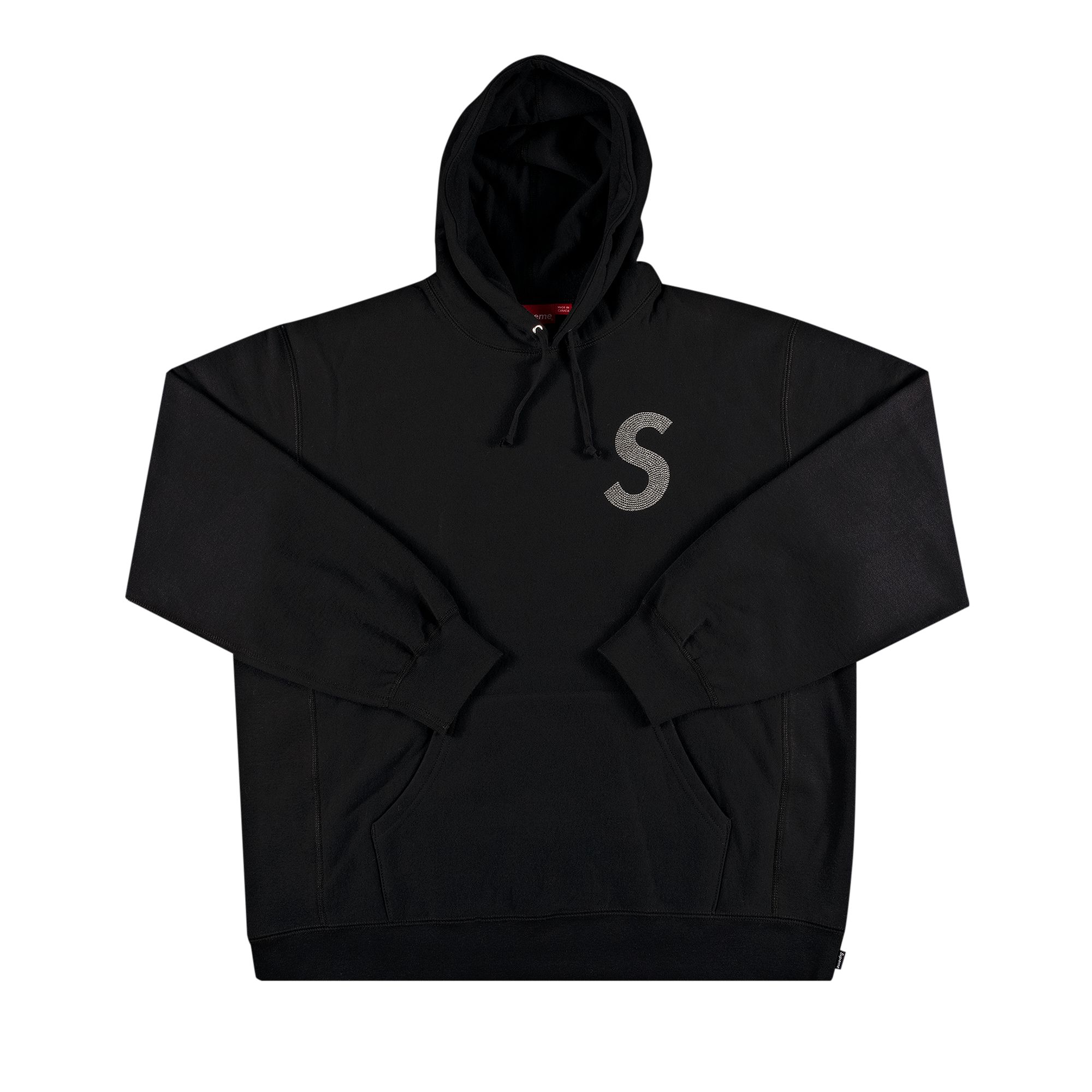 Supreme x Swarovski S Logo Hooded Sweatshirt 'Black' | Men's Size M