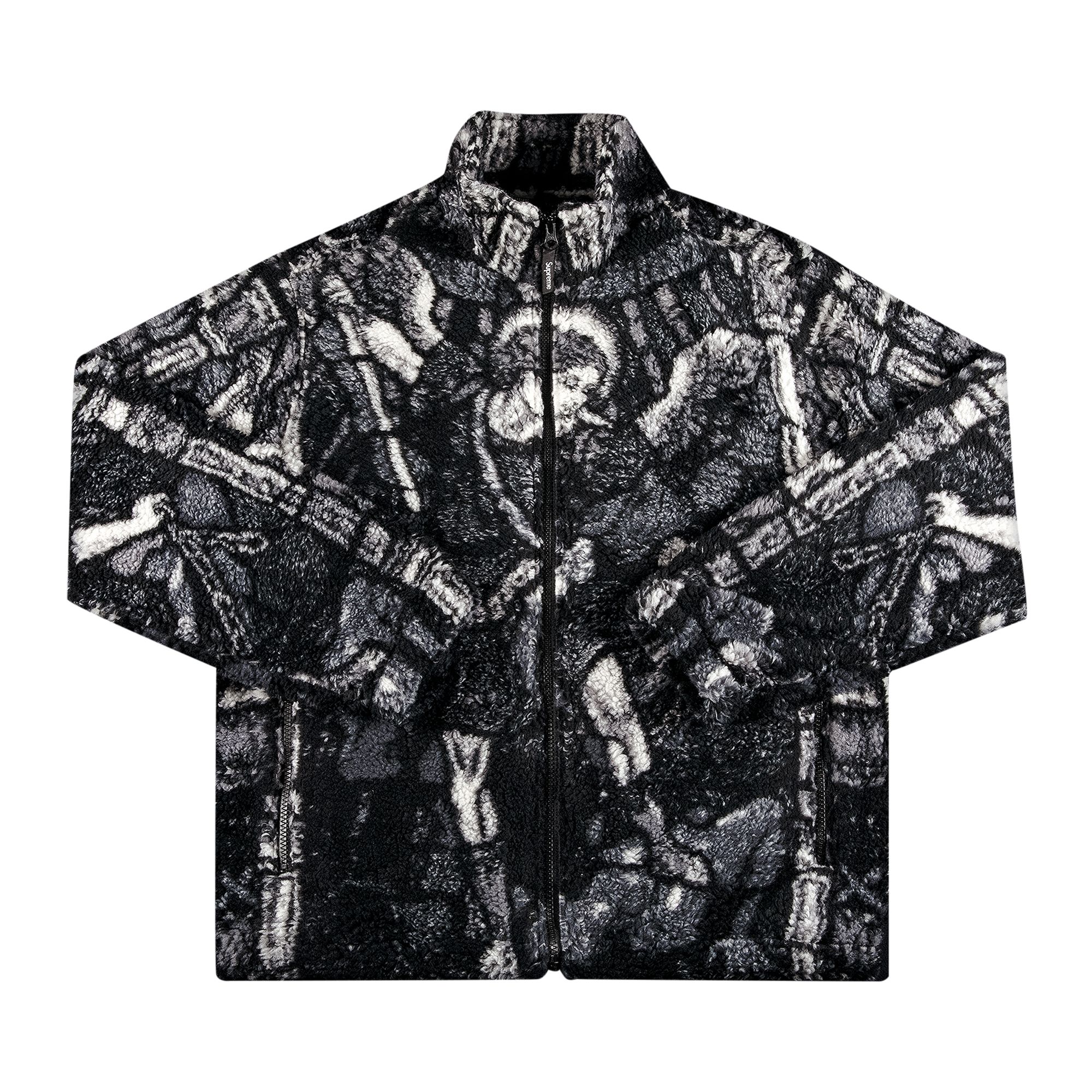 Supreme Saint Michael Fleece Jacket 'Black' | Men's Size M