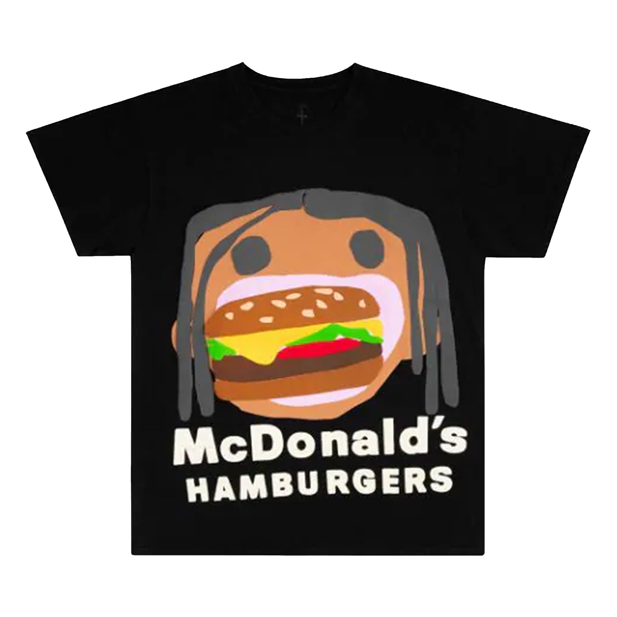 Cactus Jack by Travis Scott x Cactus Plant Flea Market Burger Mouth T-Shirt 'Black' | Men's Size XL