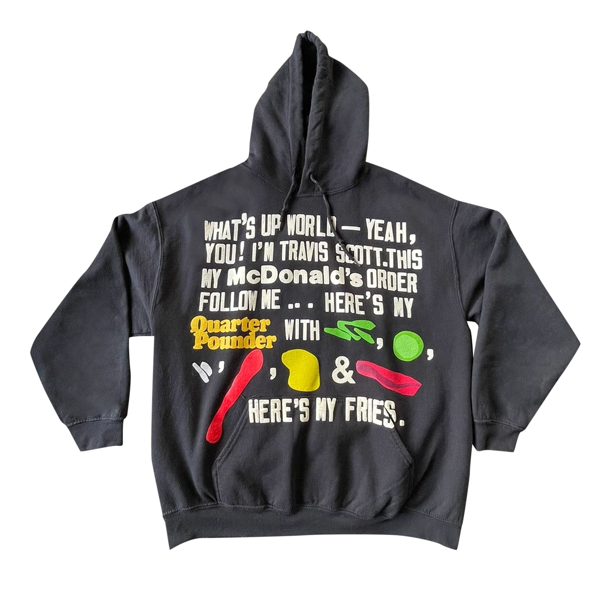 Cactus Jack by Travis Scott x Cactus Plant Flea Market Script Hoodie 'Black' | Men's Size L