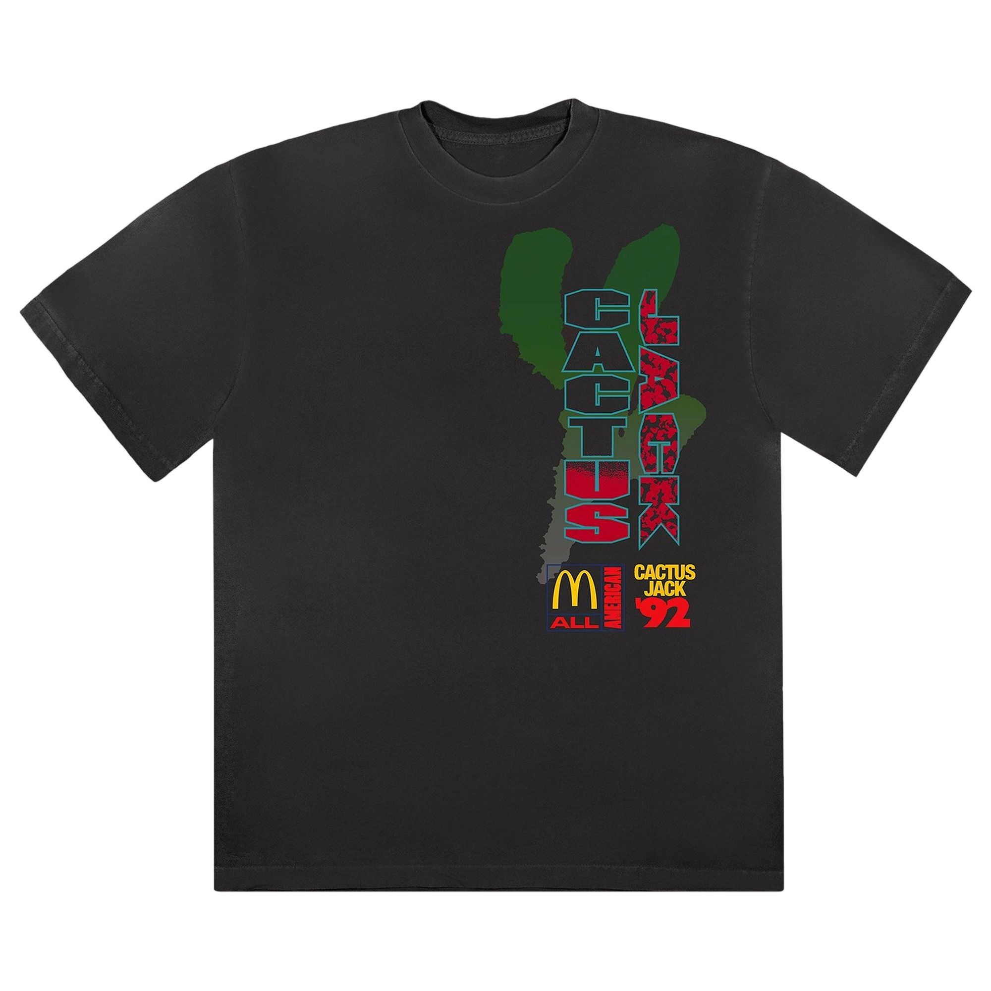 Cactus Jack by Travis Scott x McDonald's All American '92 T-Shirt 'Black' | Men's Size L