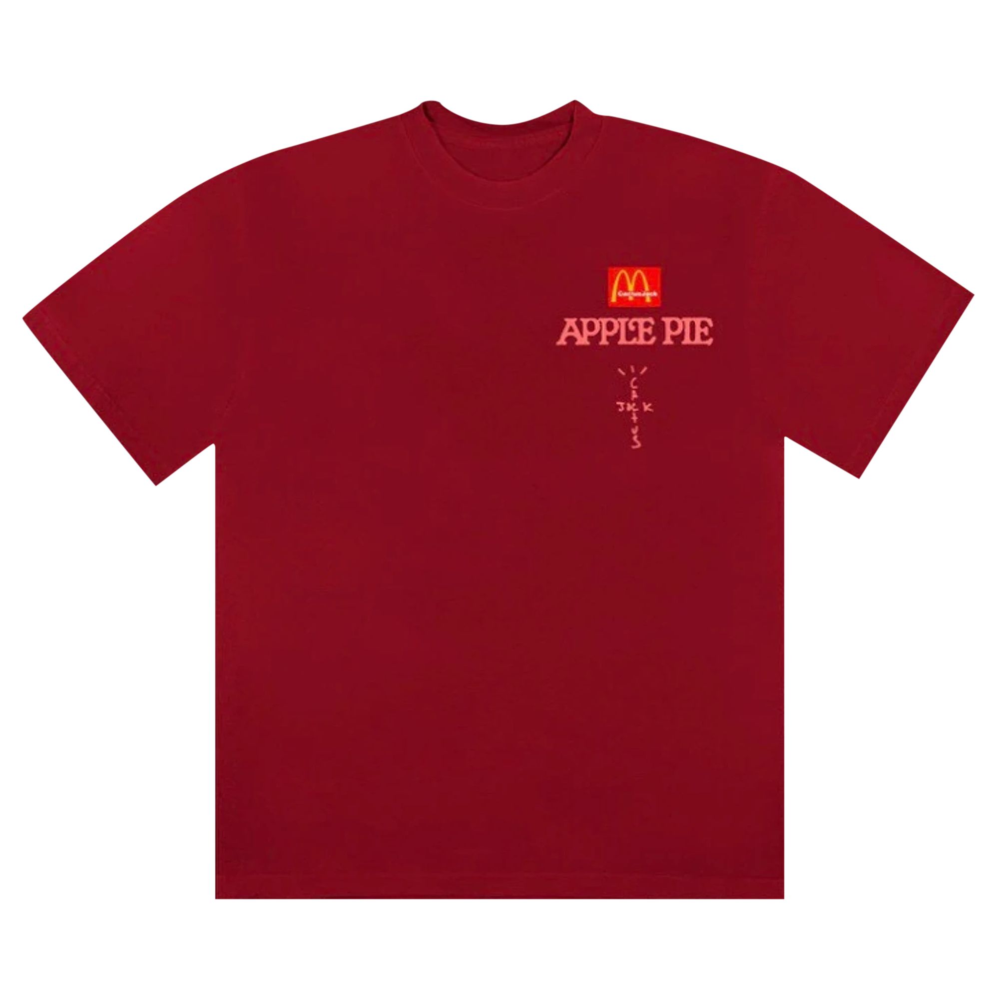 Cactus Jack by Travis Scott x McDonald's Apple Pie T-Shirt 'Cardinal' | Red | Men's Size XL