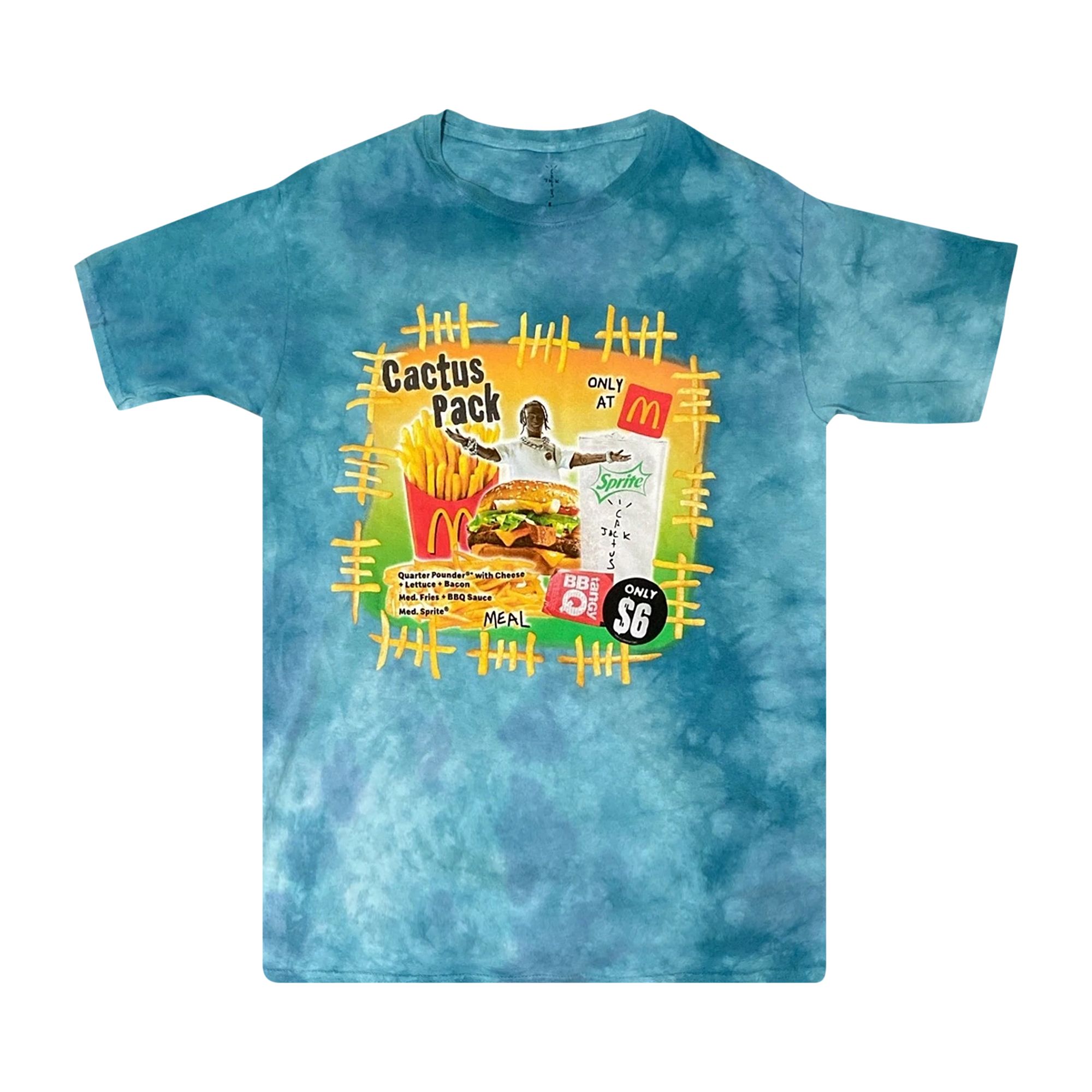 Cactus Jack by Travis Scott x McDonald's Cactus Pack Vintage Bootleg T-Shirt 'Blue' | Men's Size L