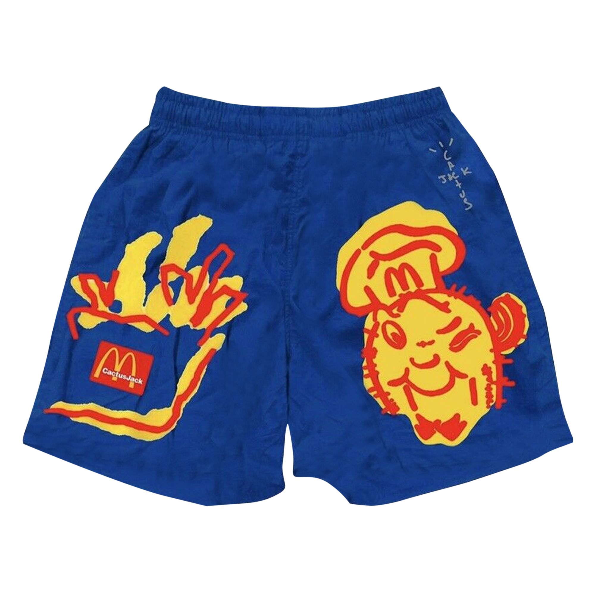 Cactus Jack by Travis Scott x McDonald's Illustration Shorts 'Blue' | Men's Size XL