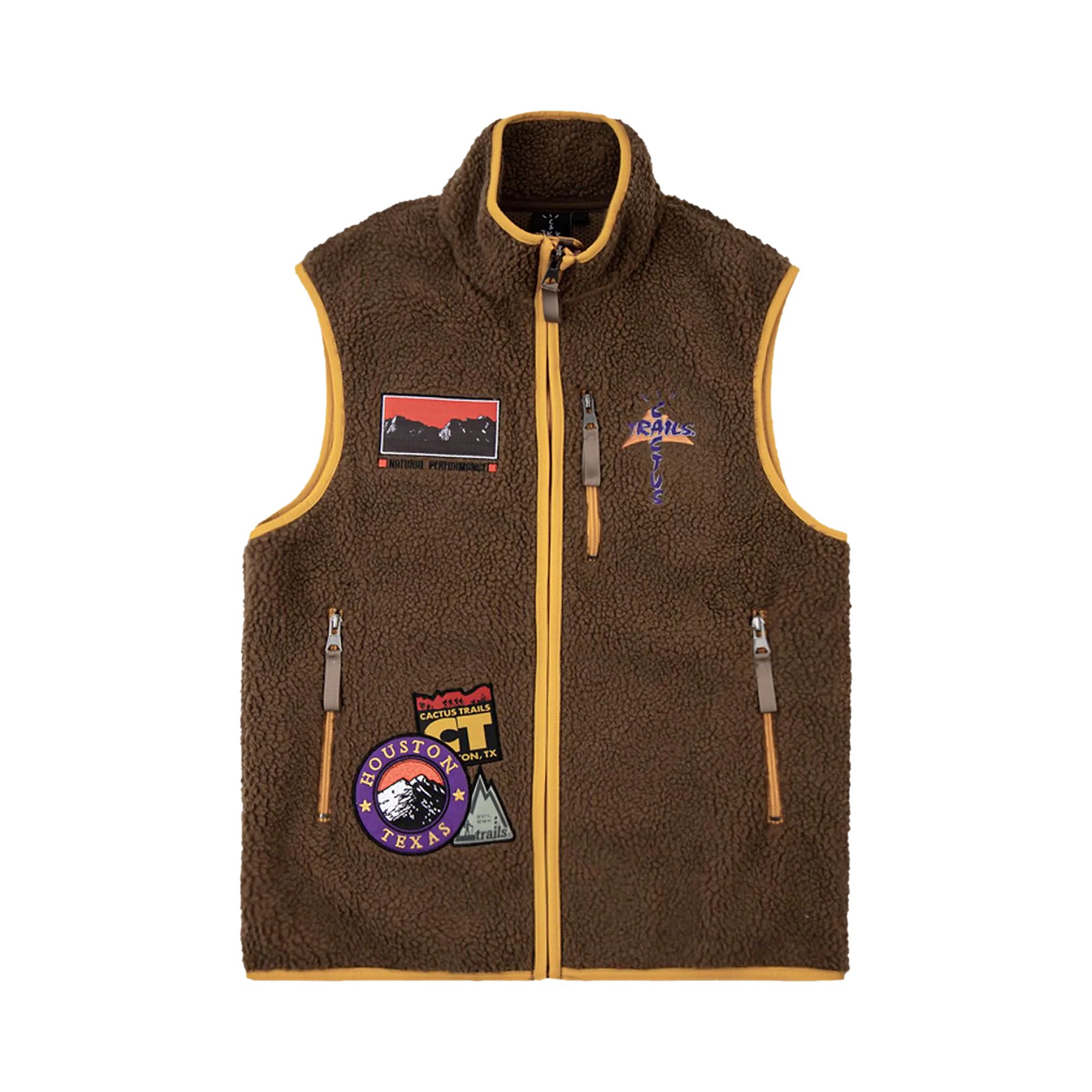 Cactus Jack by Travis Scott Cactus Trails Full-Zip Sherpa Vest 'Brown' | Men's Size L