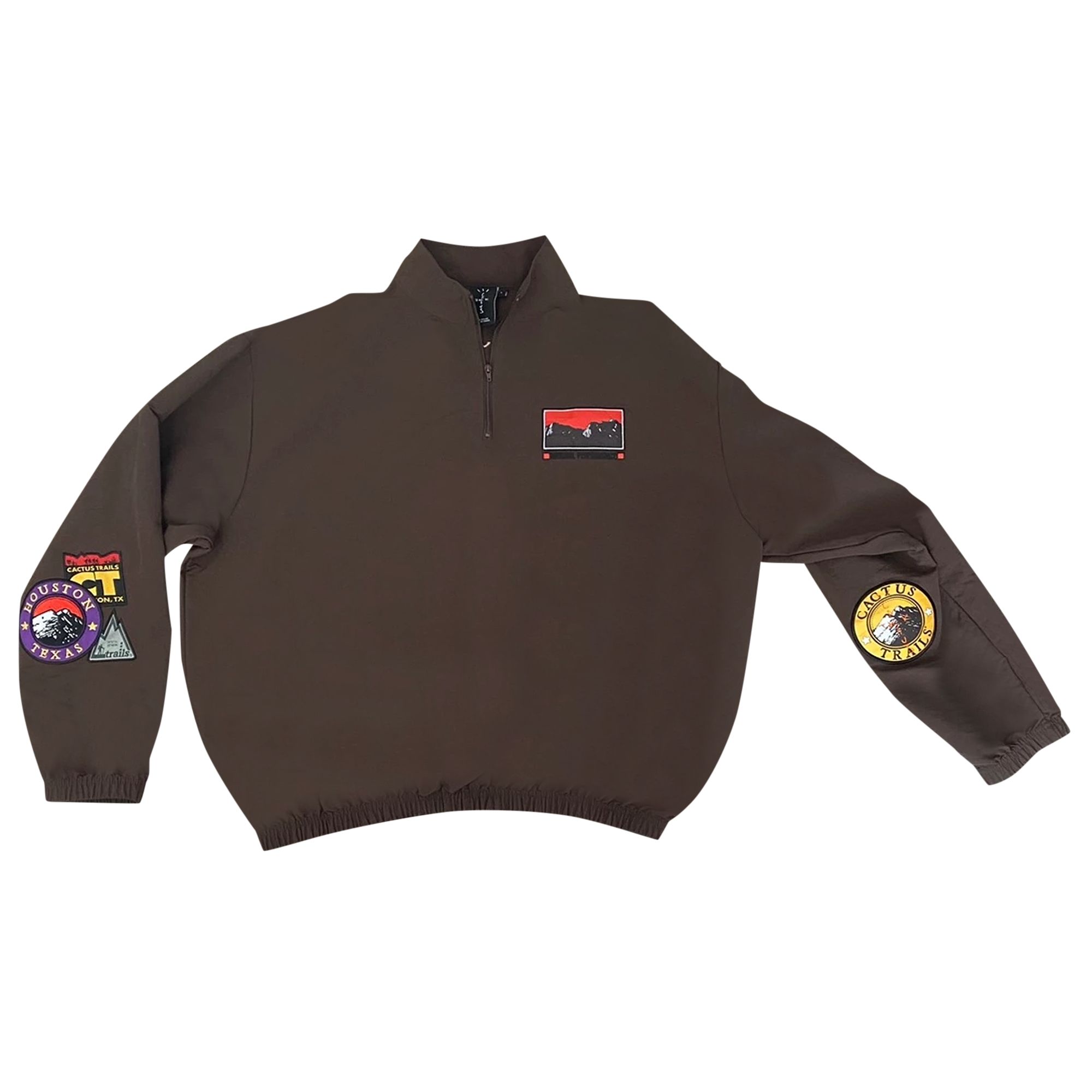 Cactus Jack by Travis Scott Cactus Trails Half-Zip Windbreaker 'Brown' | Men's Size XL