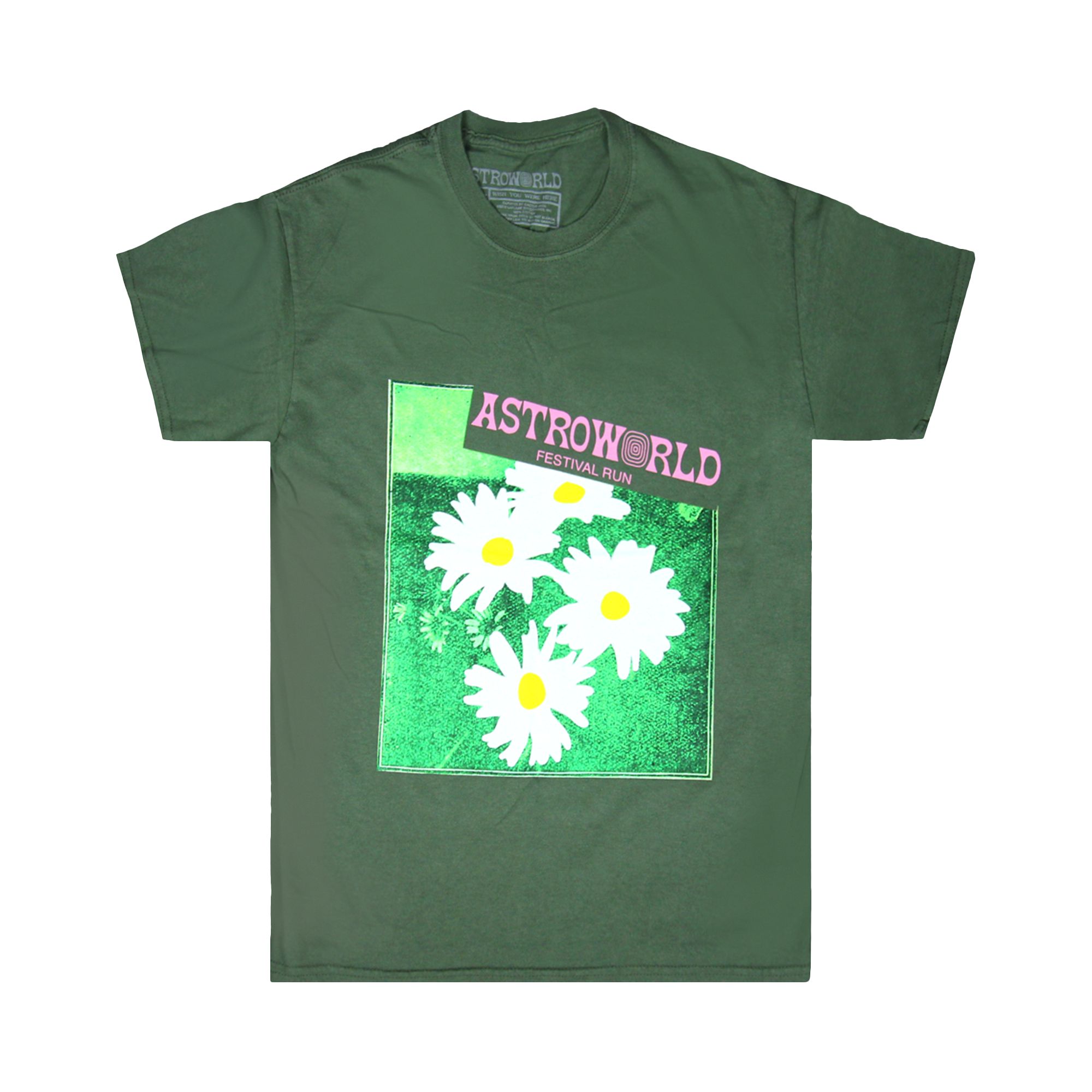 Cactus Jack by Travis Scott Astroworld Festival Run Flower T-Shirt 'Green' | Men's Size M
