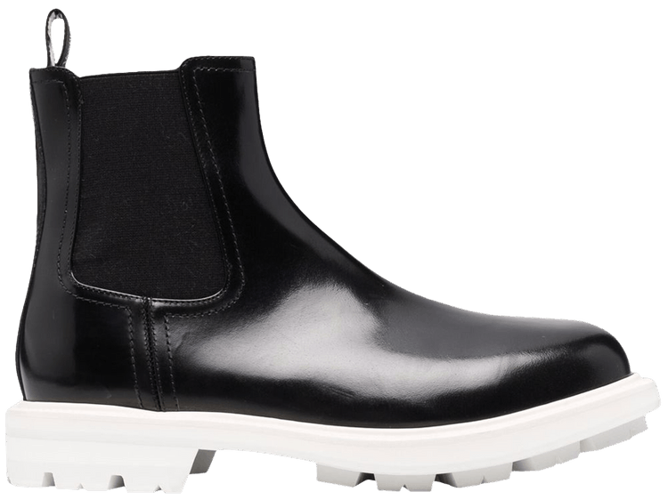 Alexander McQueen Chelsea Boot Black White