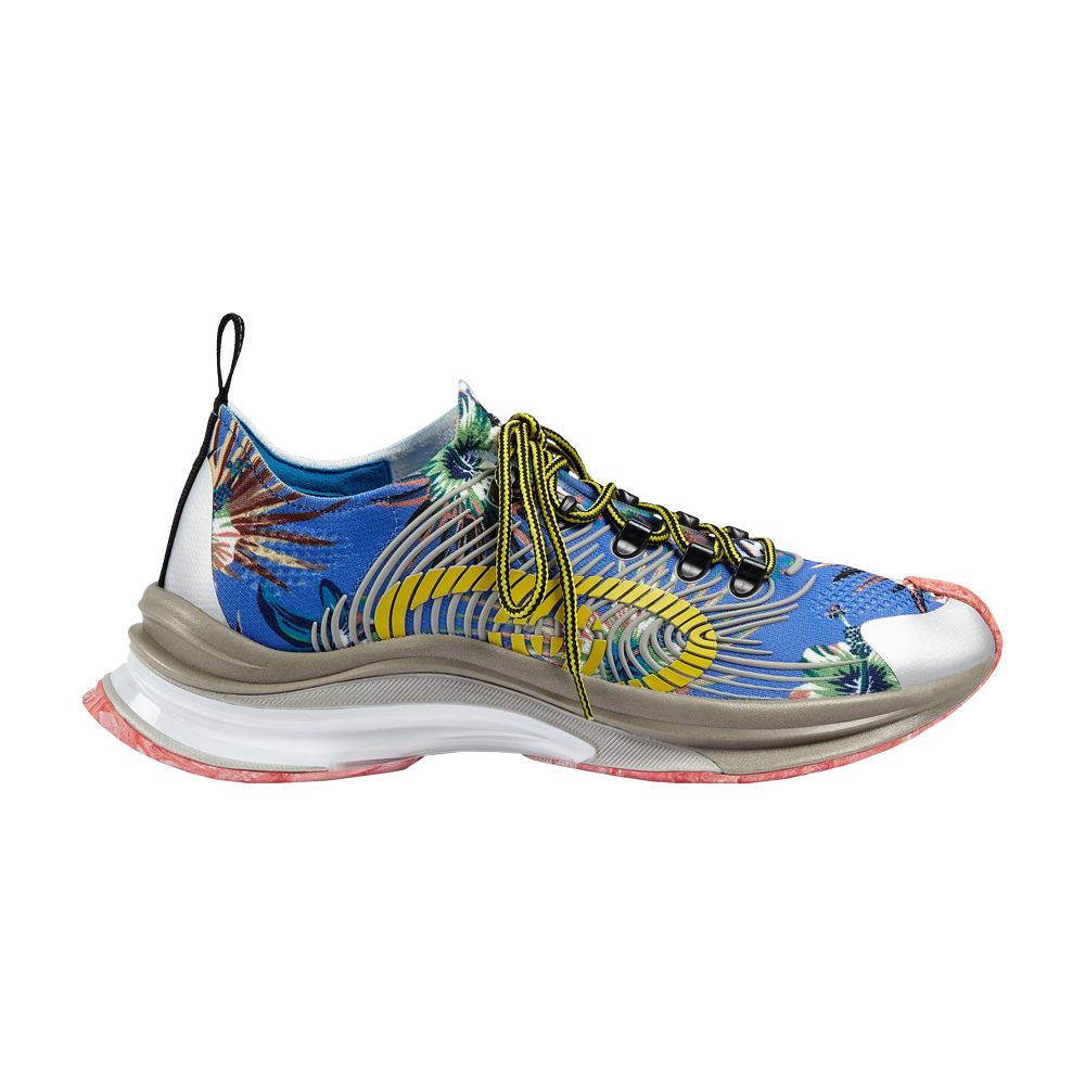 Gucci Run Sneaker 'Marble and Floral' | Blue | Men's Size 9.5