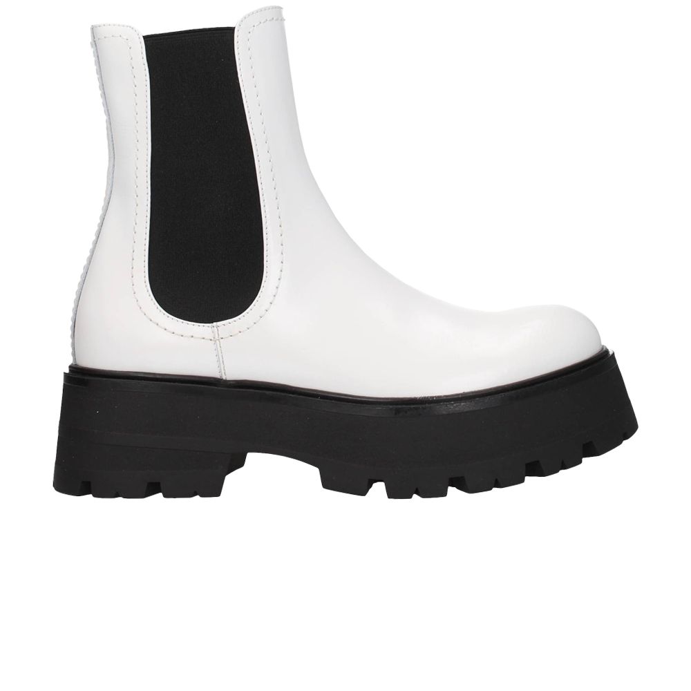 Pre-owned Alexander Mcqueen Wmns Rave Chelsea Boot 'white Black' | Women's Size 39