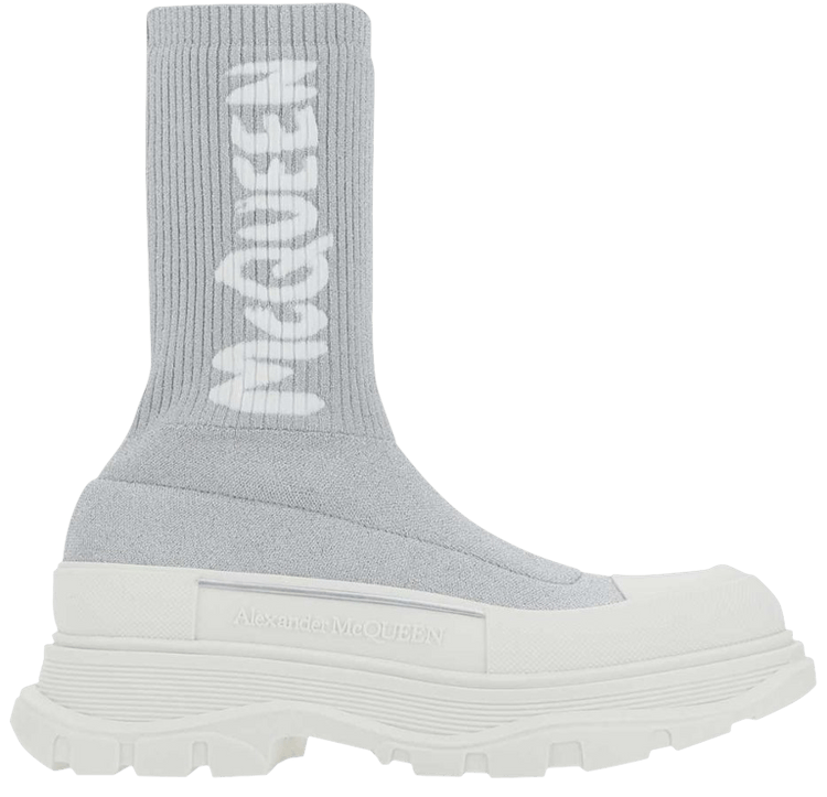 Alexander McQueen Wmns Tread Slick Boot Grey White