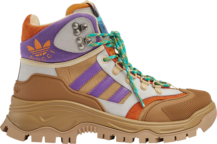 Adidas x Gucci Wmns Lace Up Boot Brown Purple