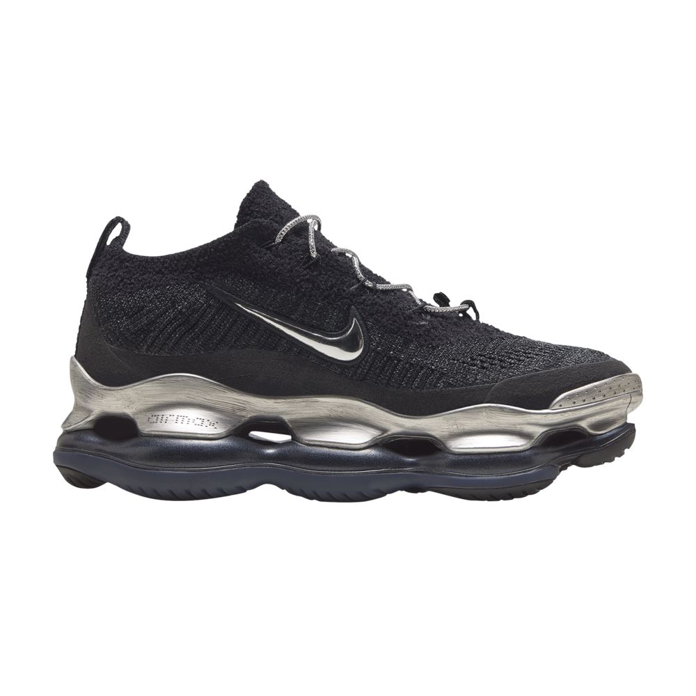Pre-owned Nike Wmns Air Max Scorpion Flyknit 'black Metallic Silver' | Women's Size 6