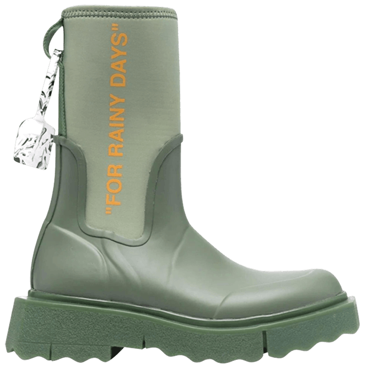 レインブーツ Off-White Buy Off-White Wmns Zip-Tie Rain Boot 'For Rainy Days - Green