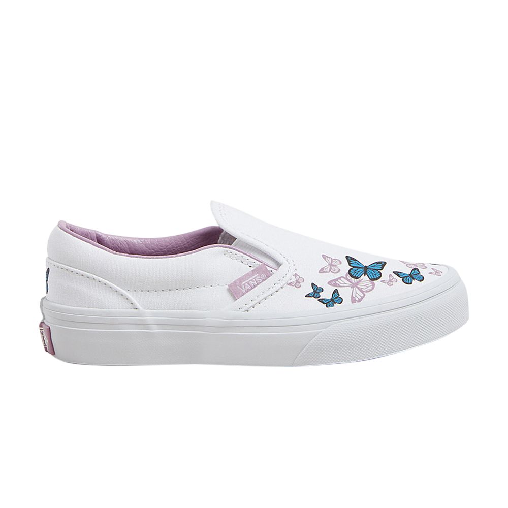Vans Classic Slip-On Kids 'Butterfly Kisses' | White | Kid's Size 11