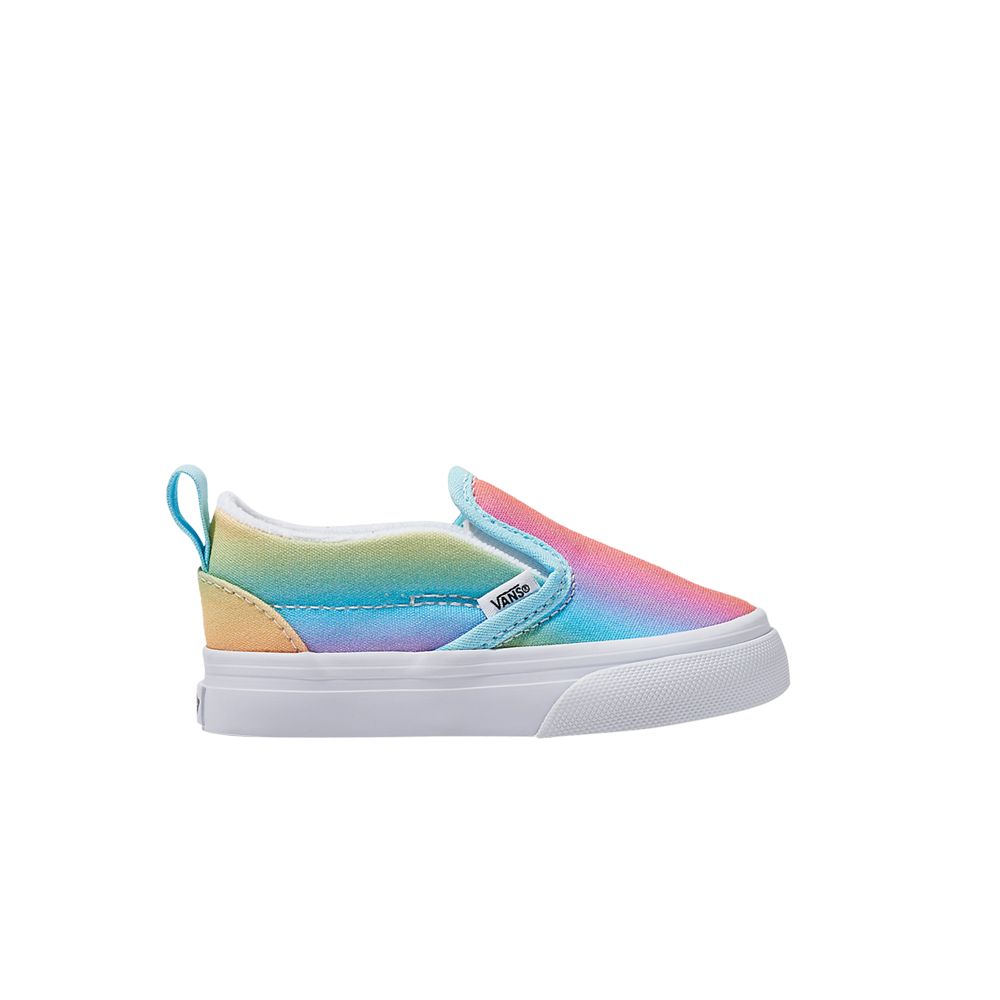 Pre-owned Vans Slip-on V Toddler 'rainbow' | Multi-color | Infant Size 5.5 In Multicolor