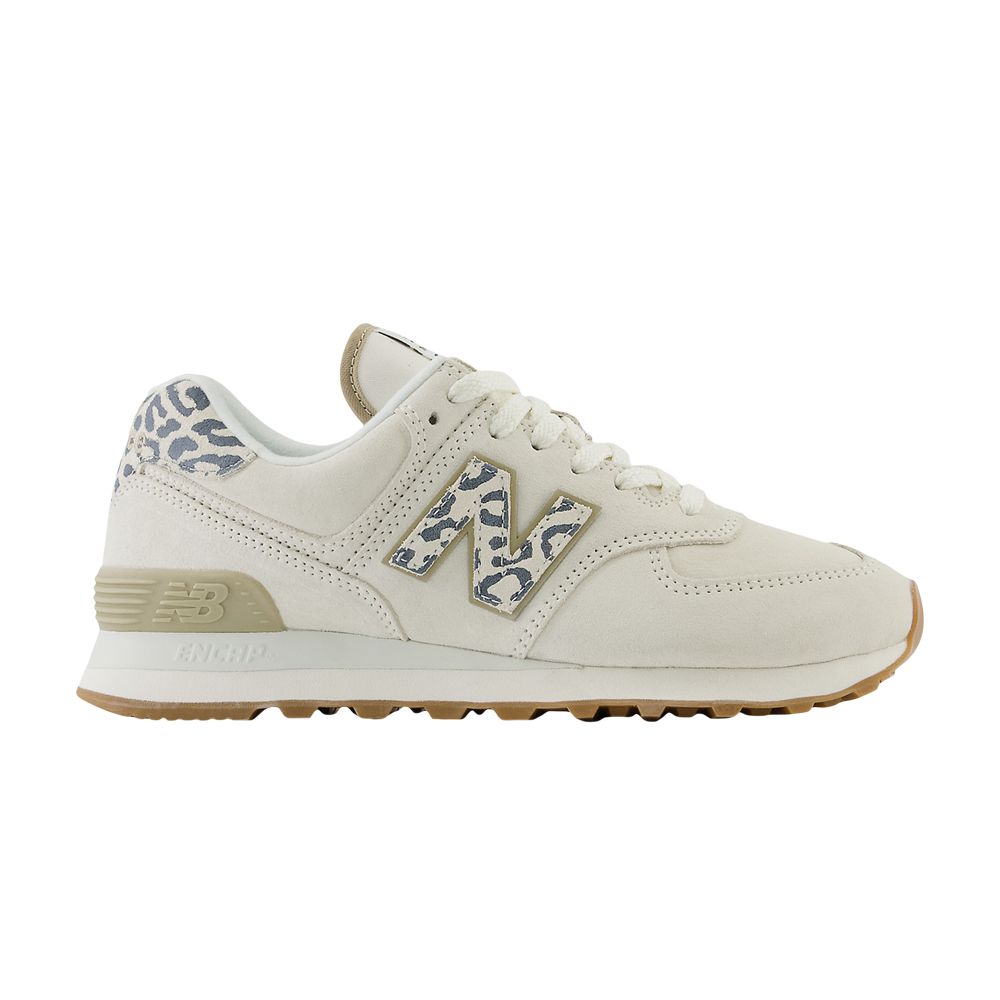 Pre-owned New Balance Wmns 574 'sea Salt Leopard' In Cream