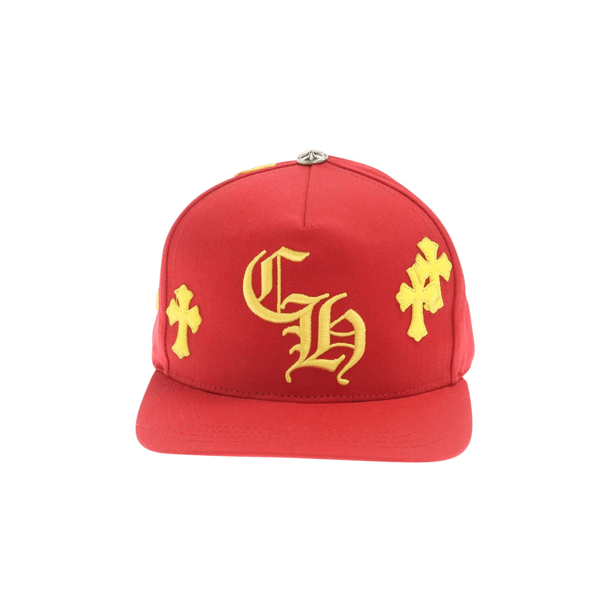 Pre-owned Chrome Hearts Cross Patch Hat 'red/yellow'