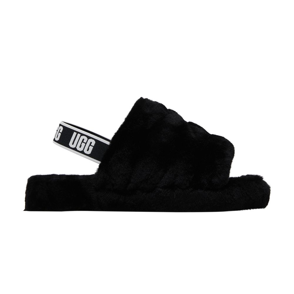 UGG Fluff Yeah Slide Kids 'Black' | Kid's Size 4